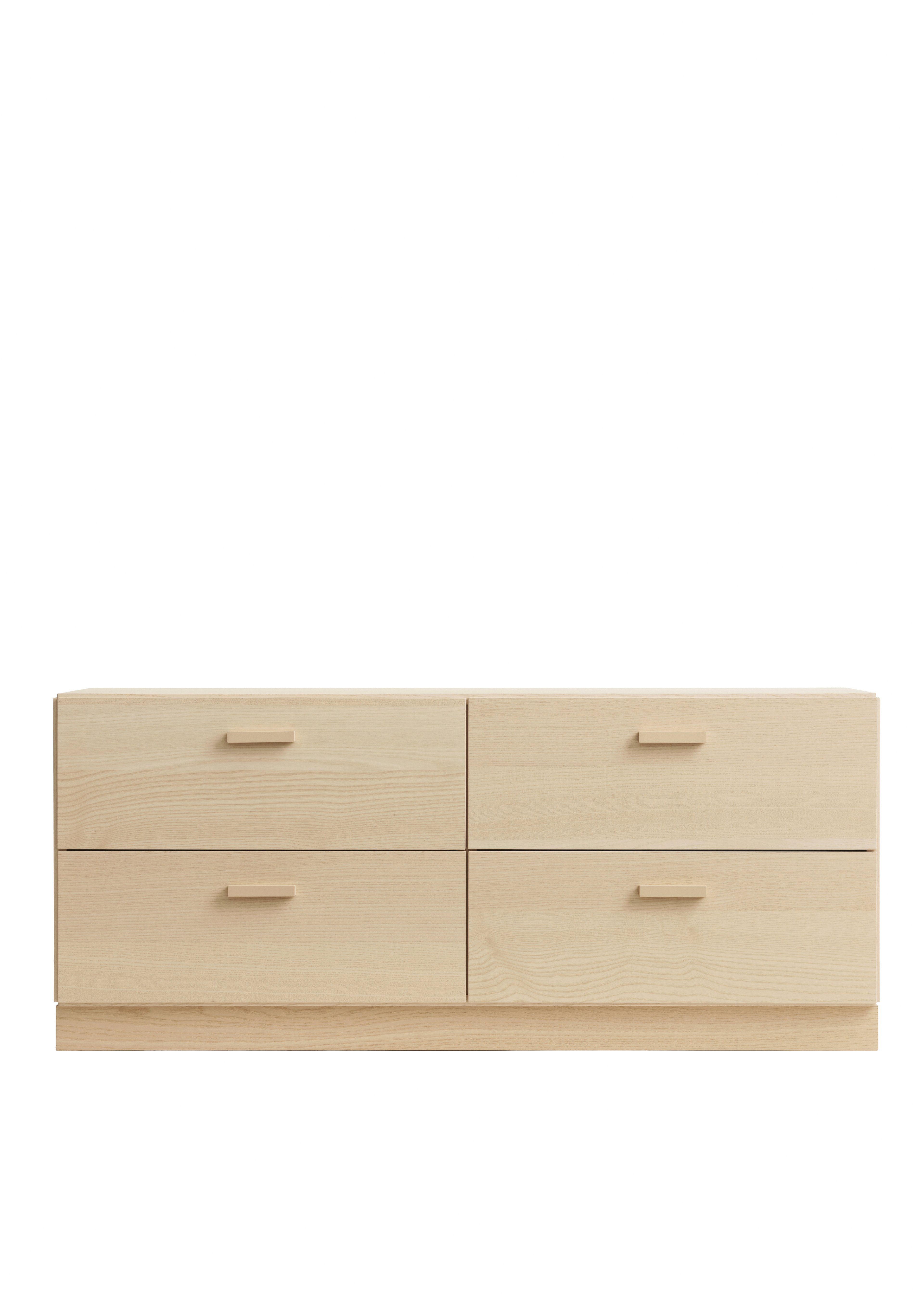Relief Chest of drawers, low  Ash/Ash