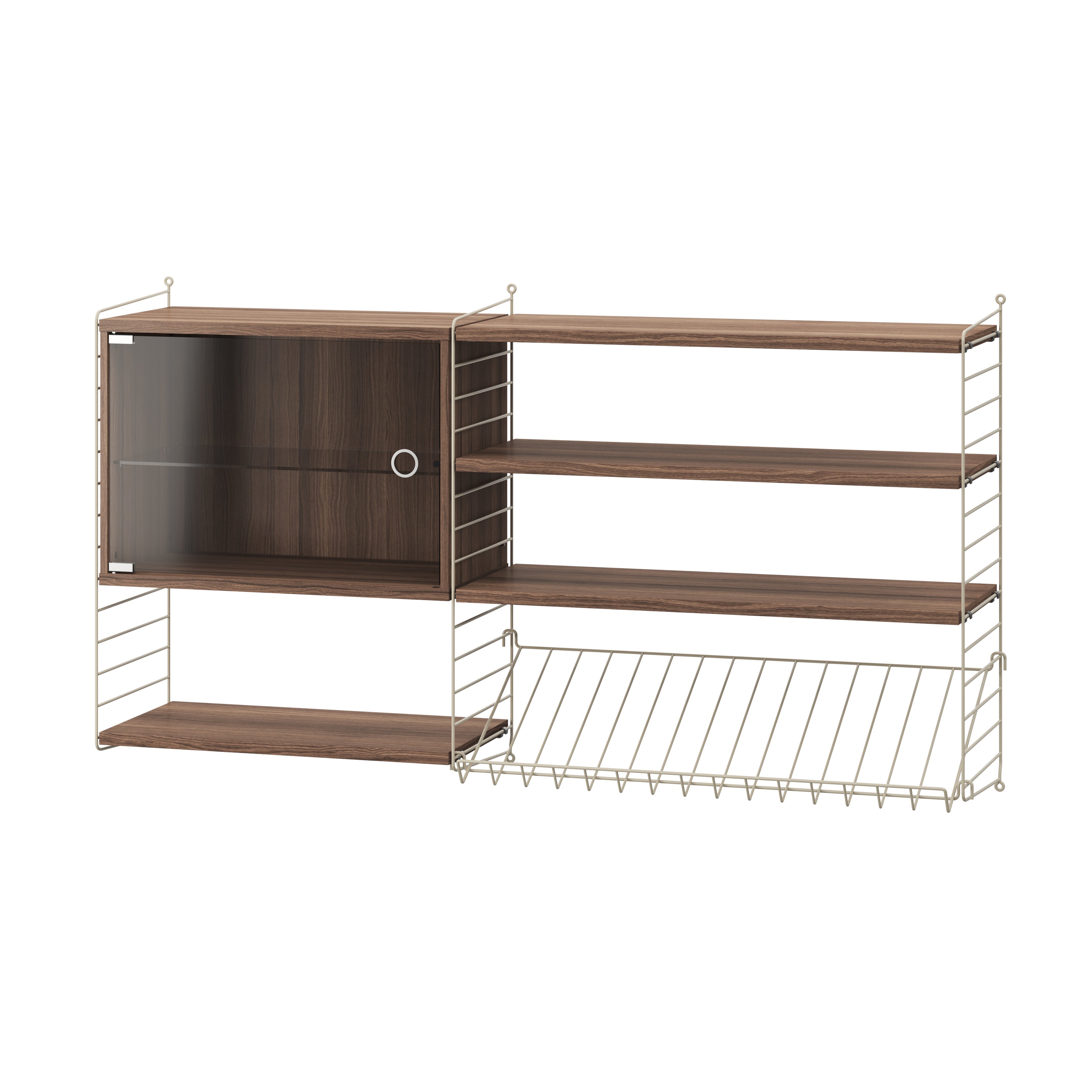 Metal shelves low w78 x d20 cm White
