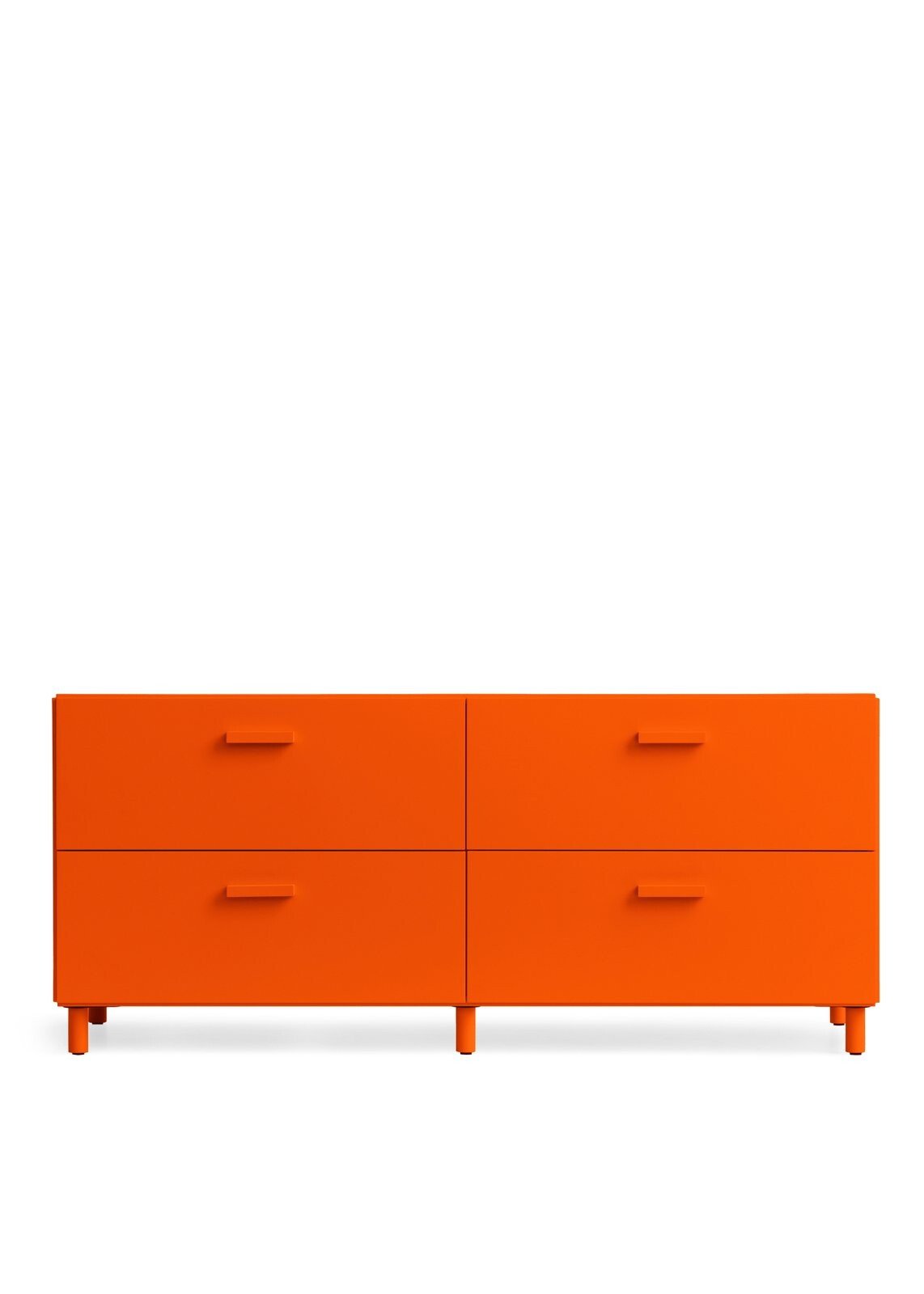 Relief Chest of drawers, low  Orange