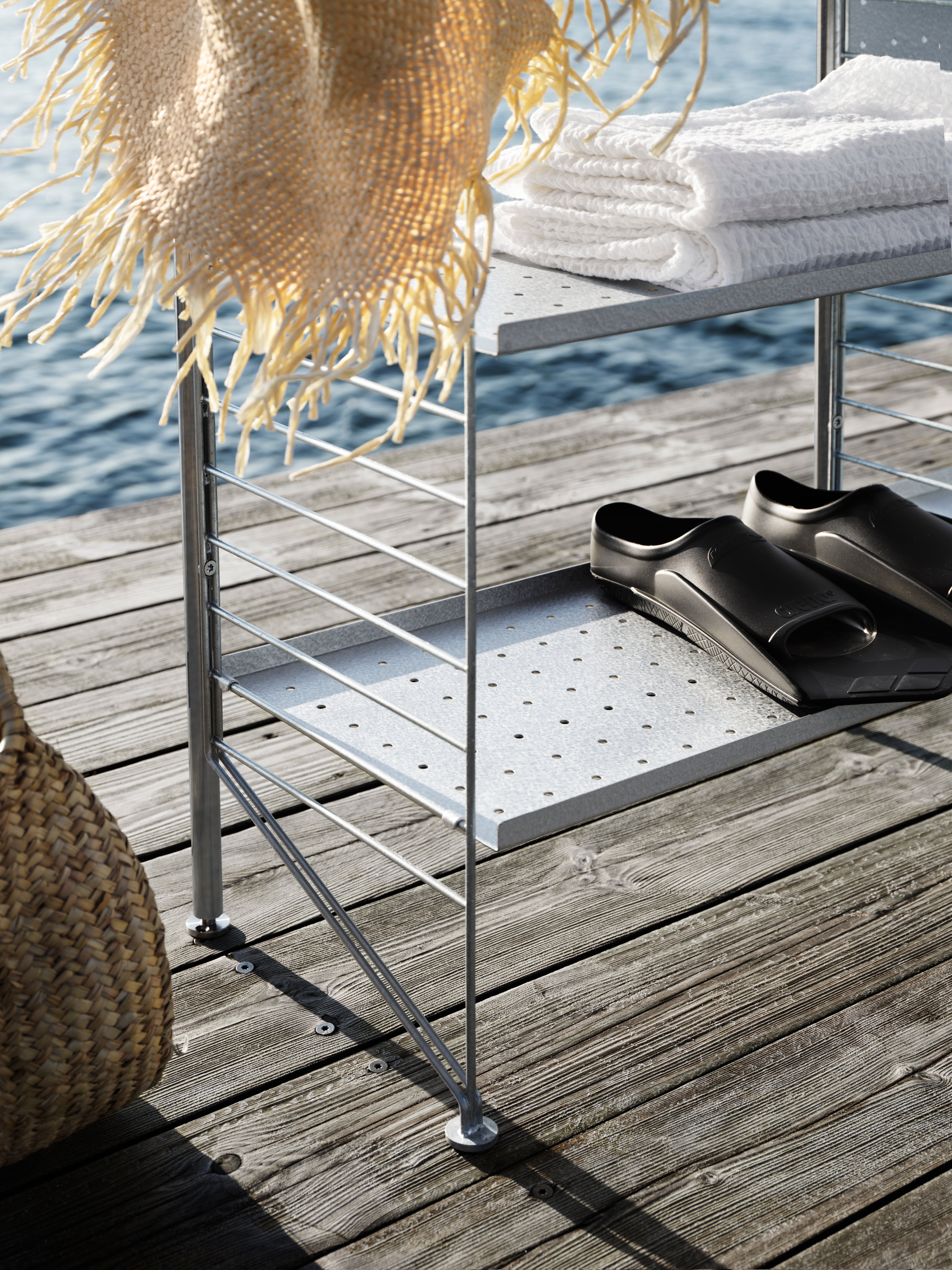 Media shelf w58 x d47 cm White