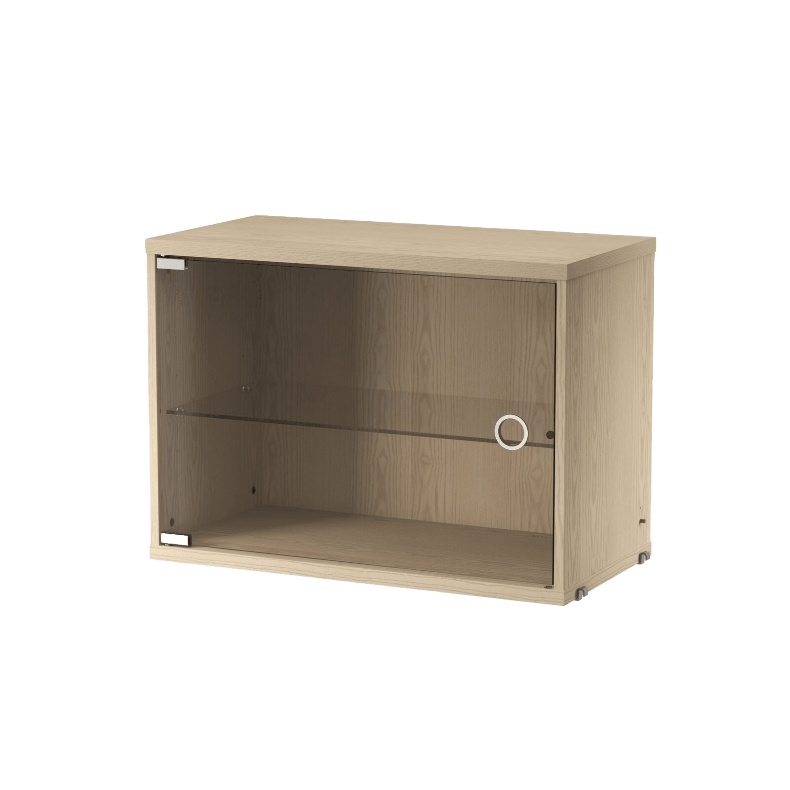 Display cabinet with swing glass door w58 x d30 x h42 cm Ash