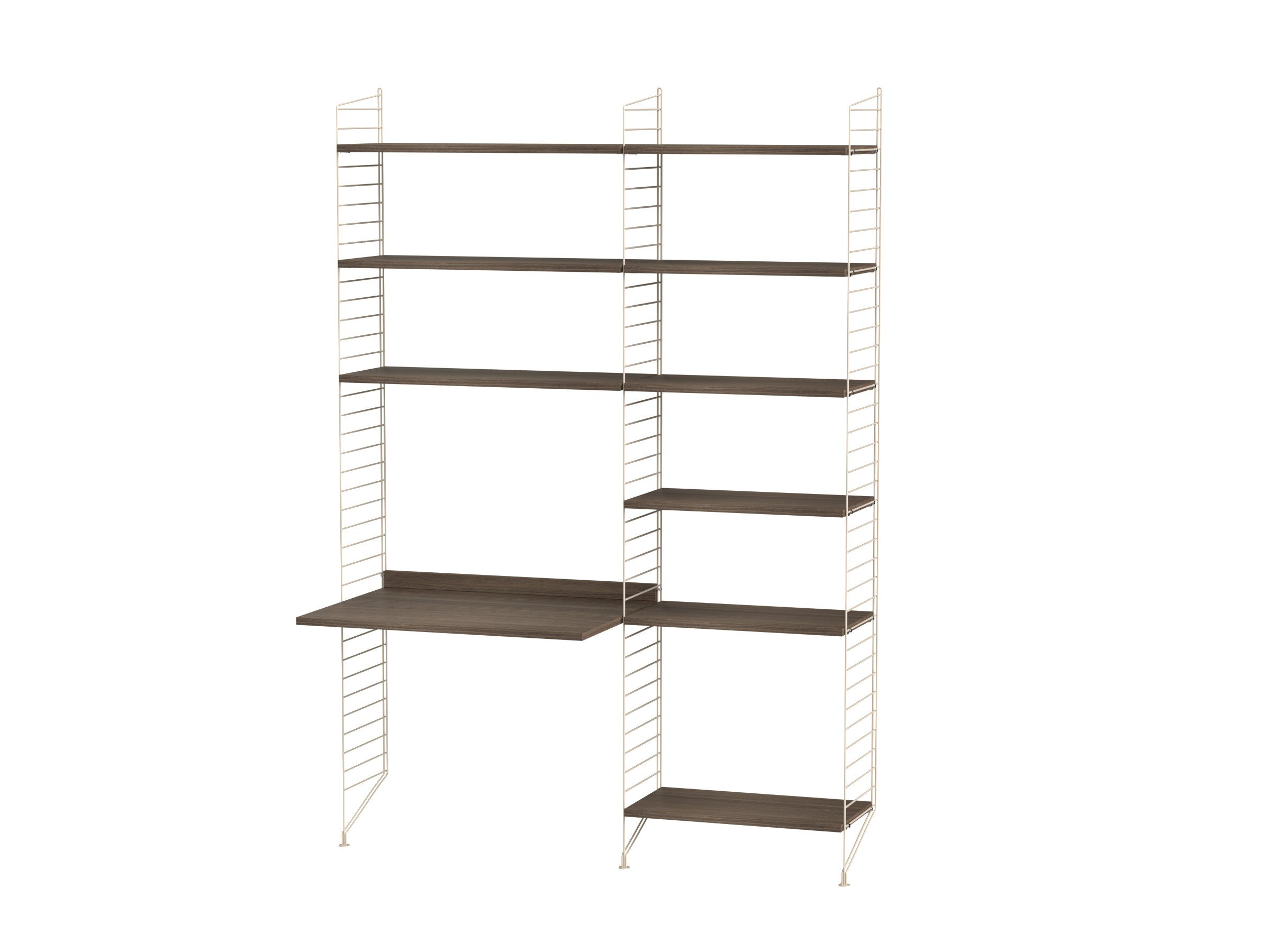 Arbeitsplatz B Beige/Walnuß