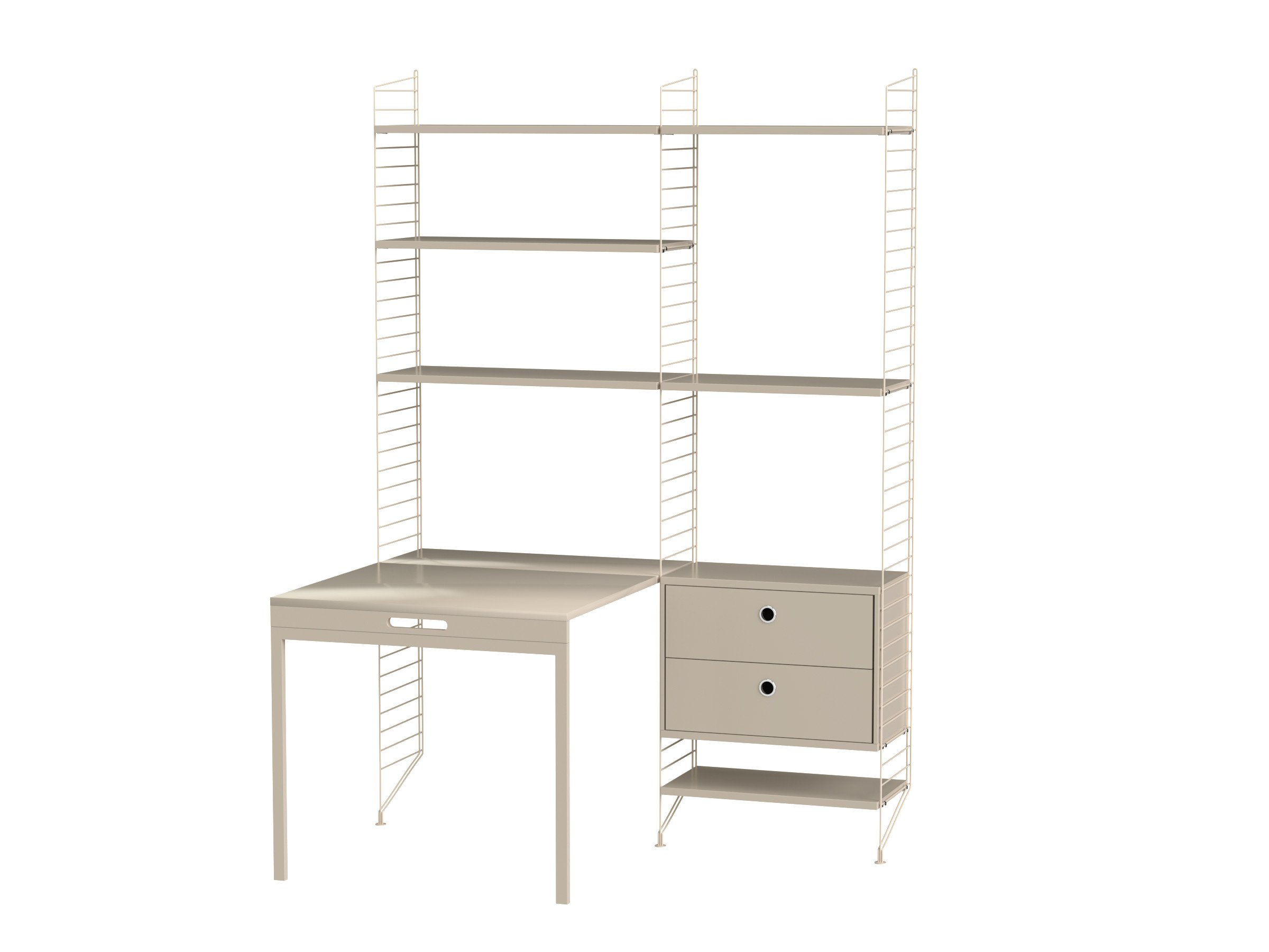 Arbeitsplatz E Beige/Beige