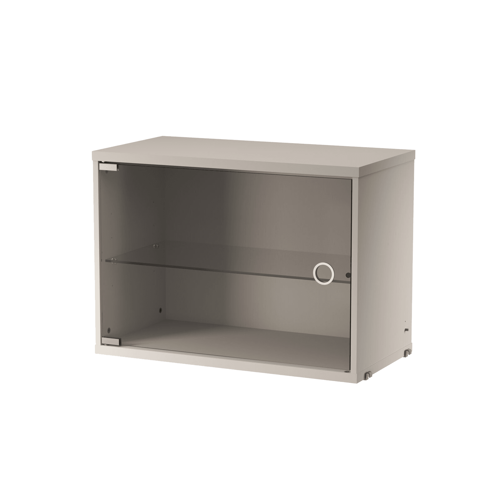 Display cabinet with swing glass door w58 x d30 x h42 cm Beige