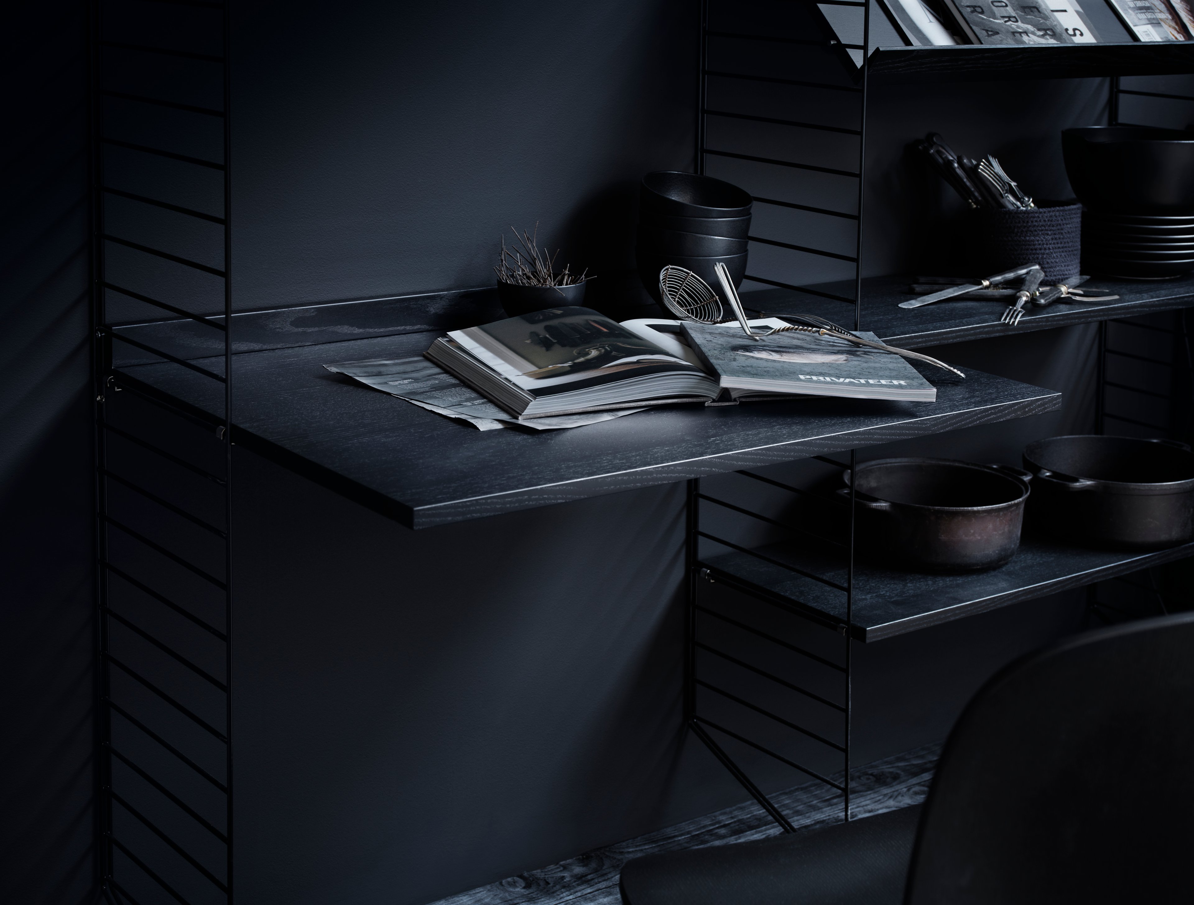 Media shelf w58 x d47 cm White