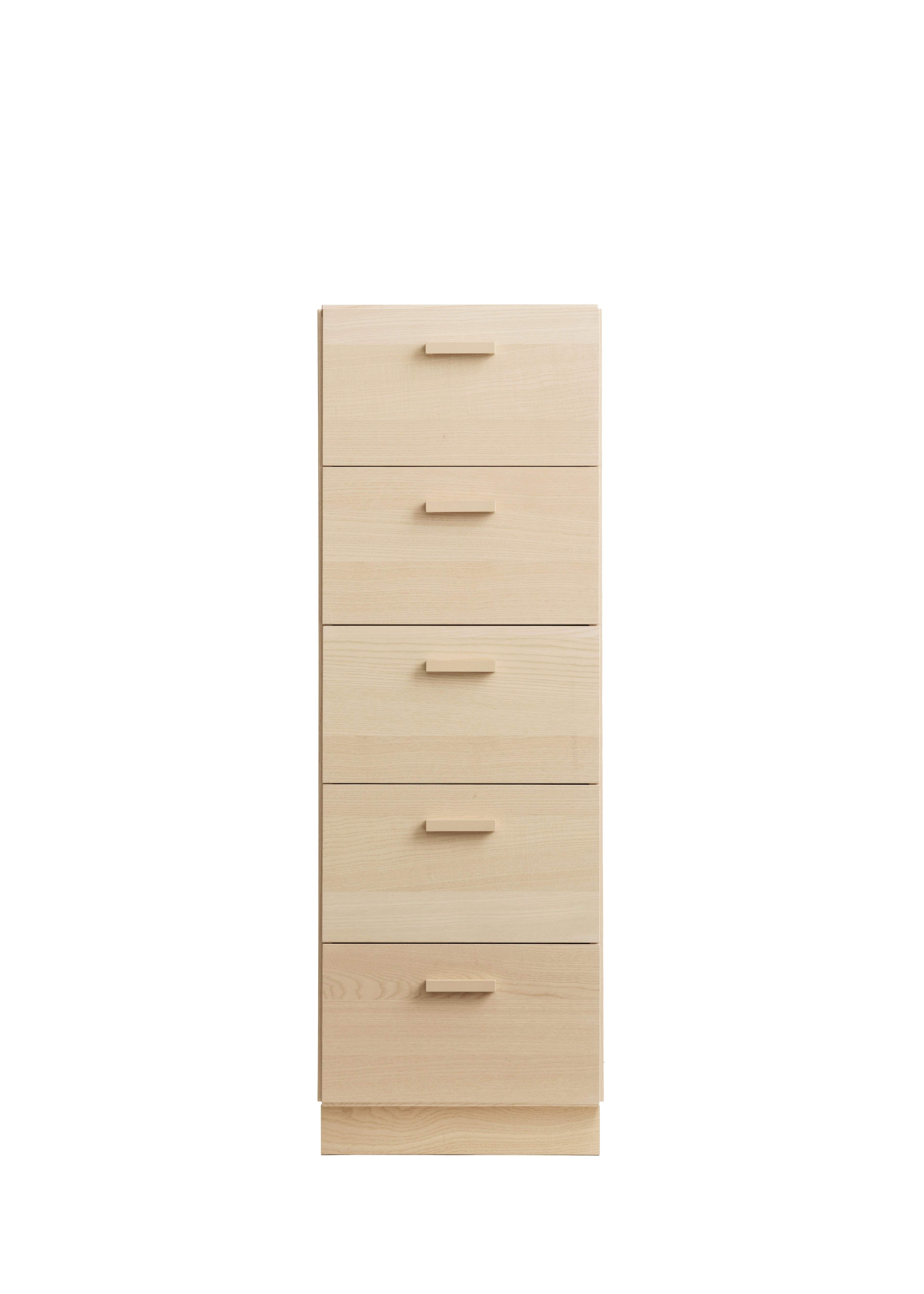 Relief Chest of drawers, tall  Ash/Ash