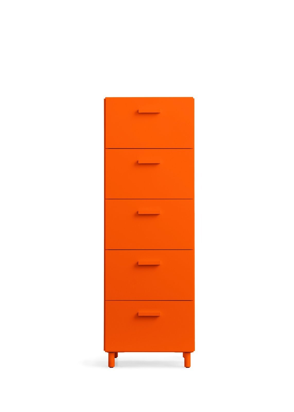 Relief Chest of drawers, tall  Orange