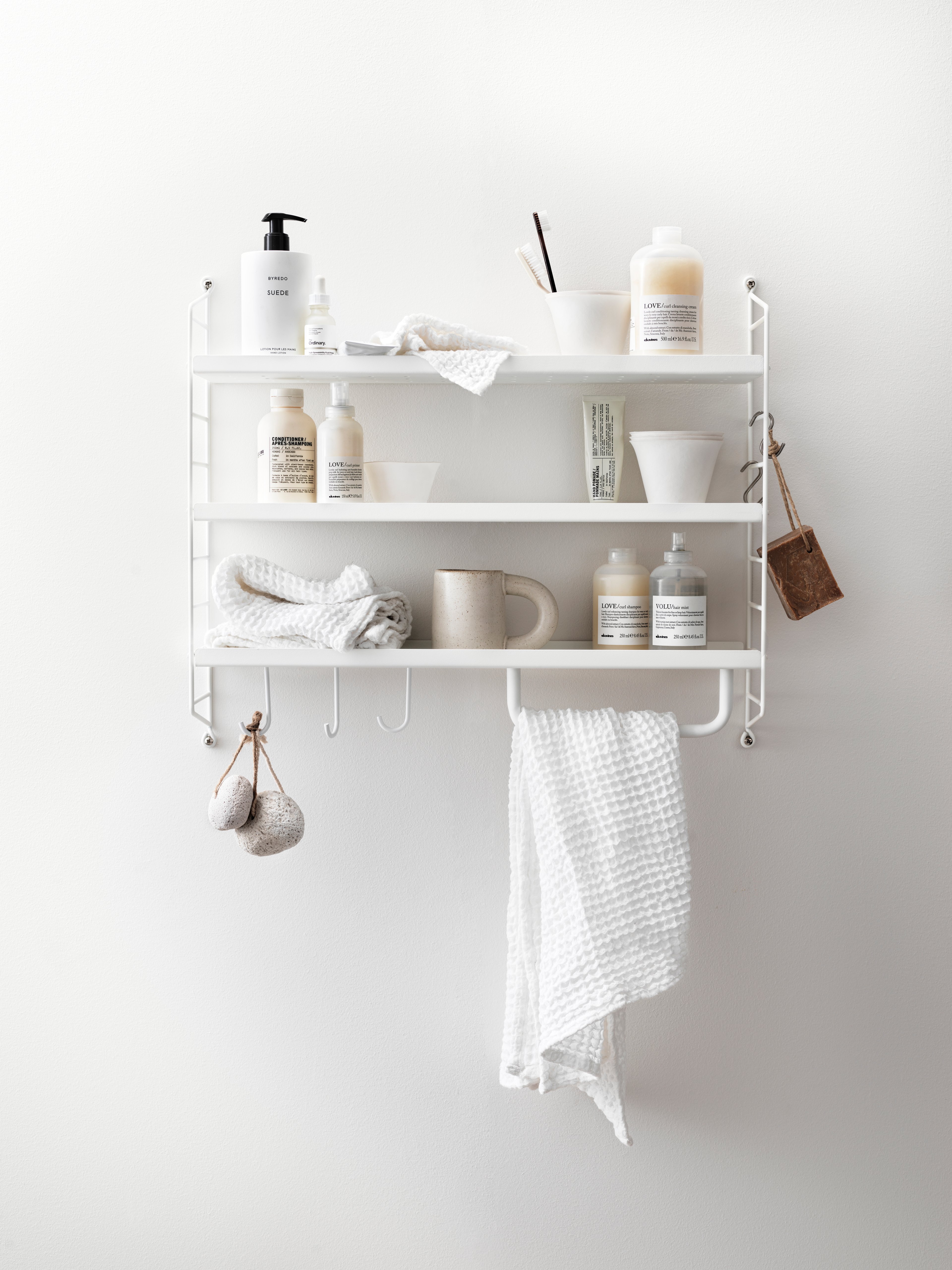 Bowl shelf felt w78 x d30 x h7 cm Light grey