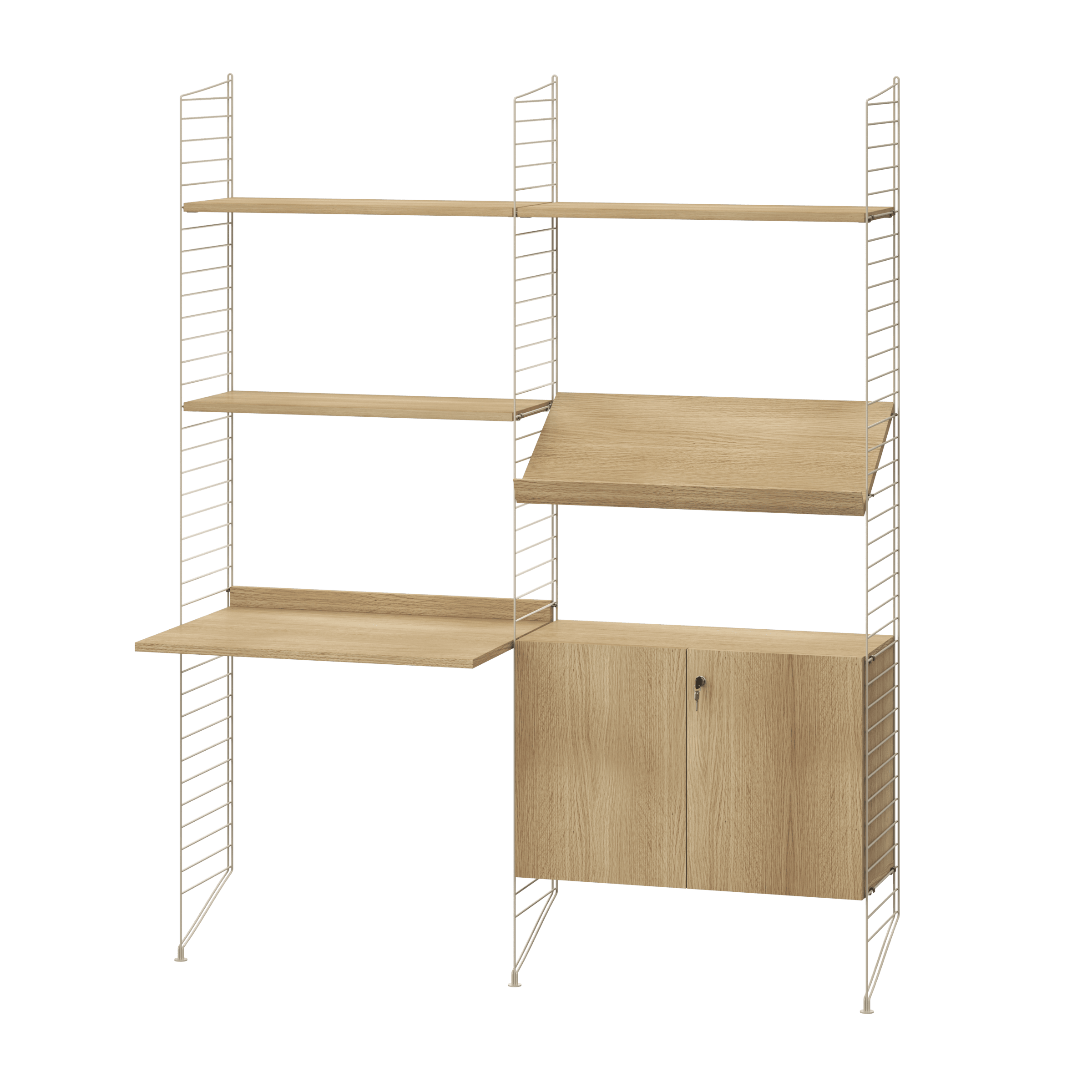 Arbeitsplatz I Beige/Eiche