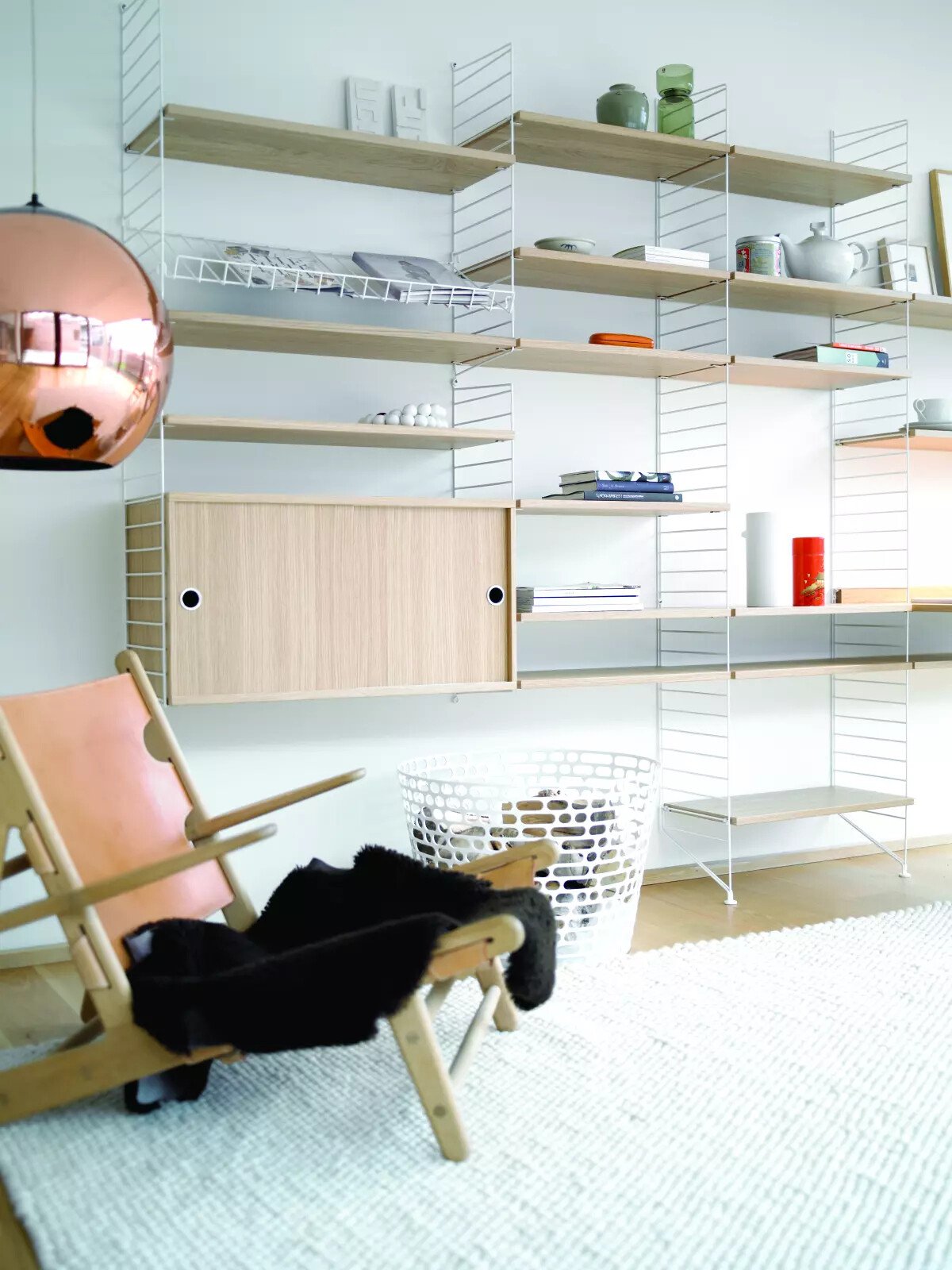 Shelves w58 x d20 cm Black stained ash