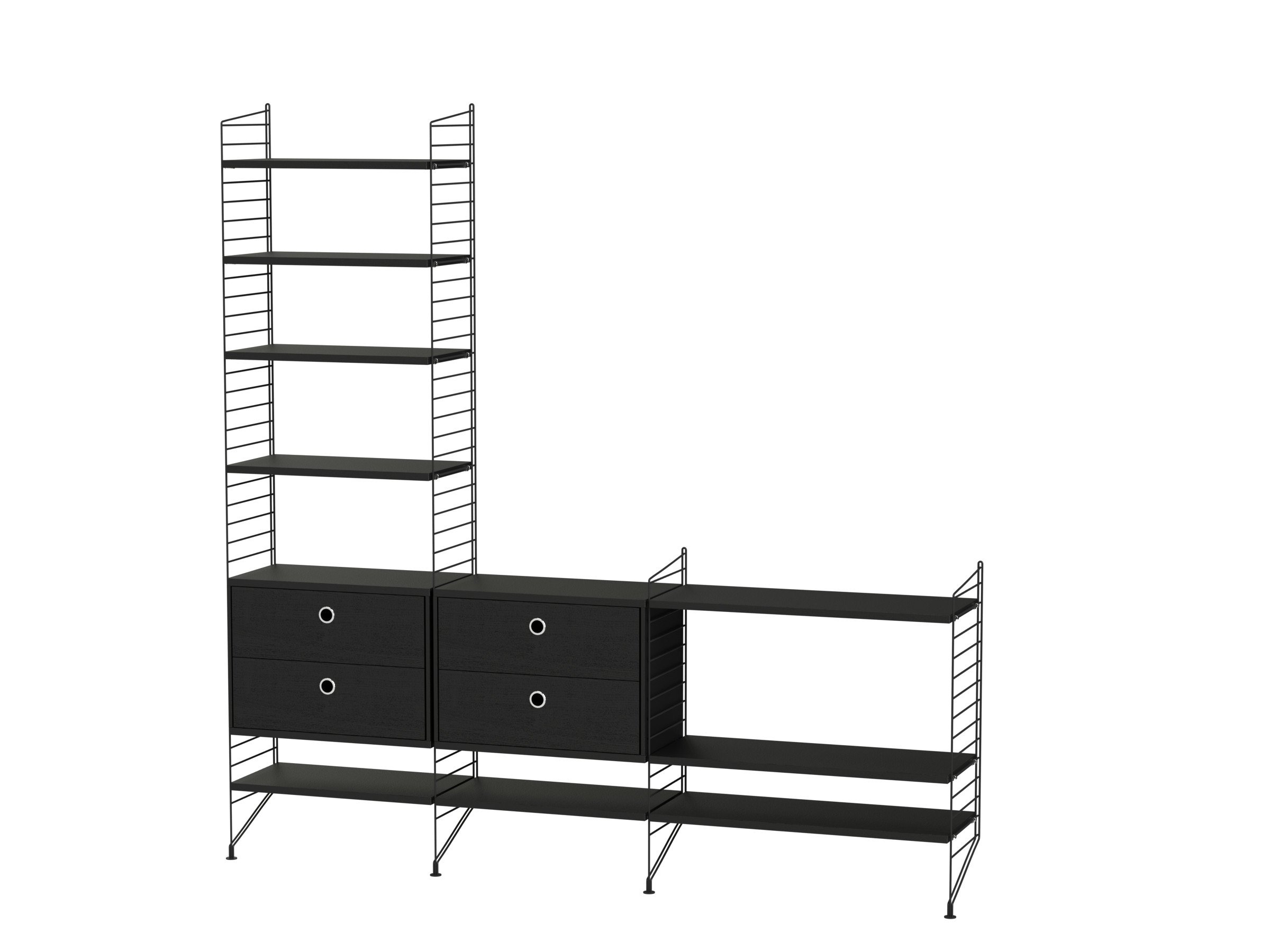 Wohnzimmer J Schwarz/schwarz gebeizte esche