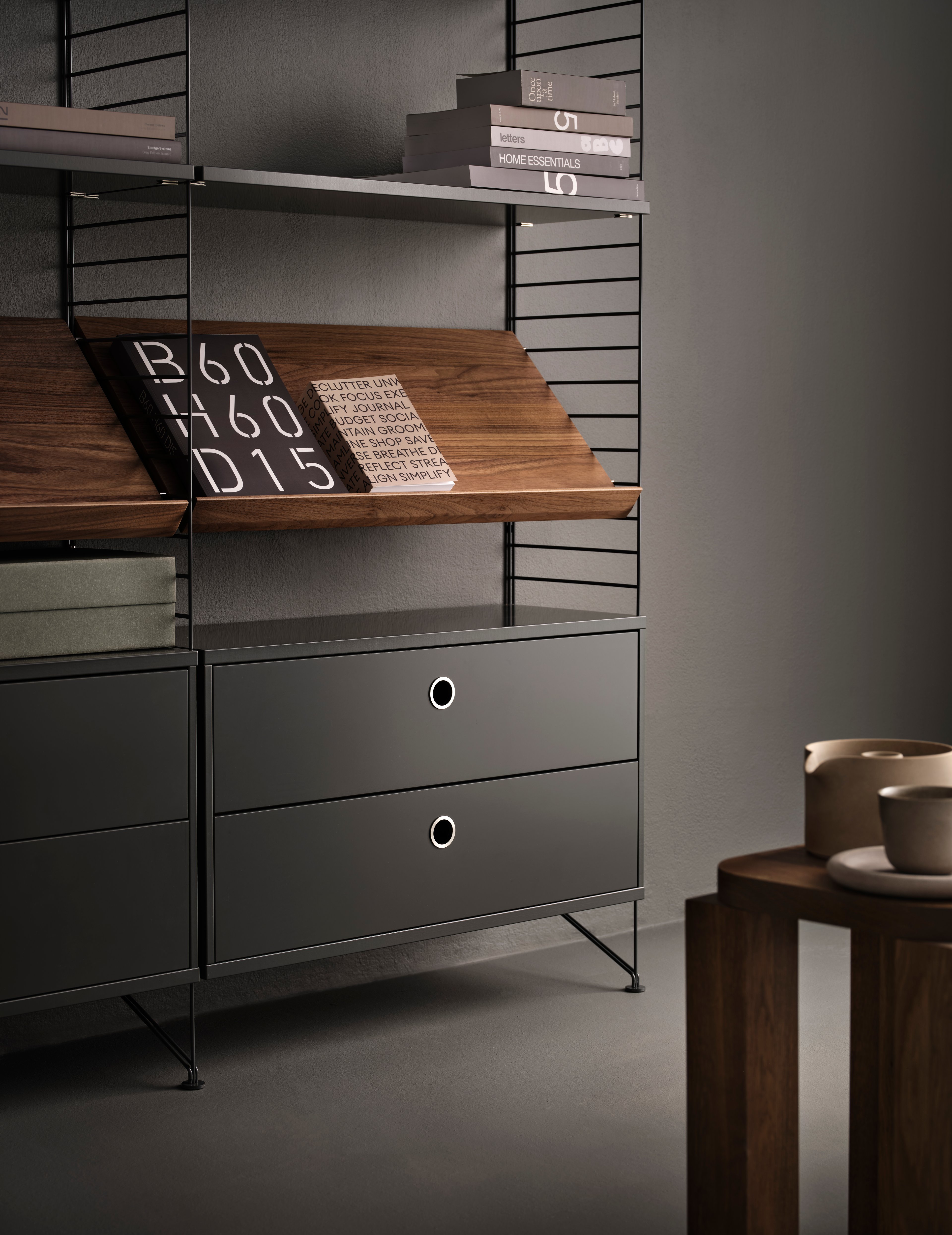 Chest of drawers w78 x d30 x h42 cm Walnut