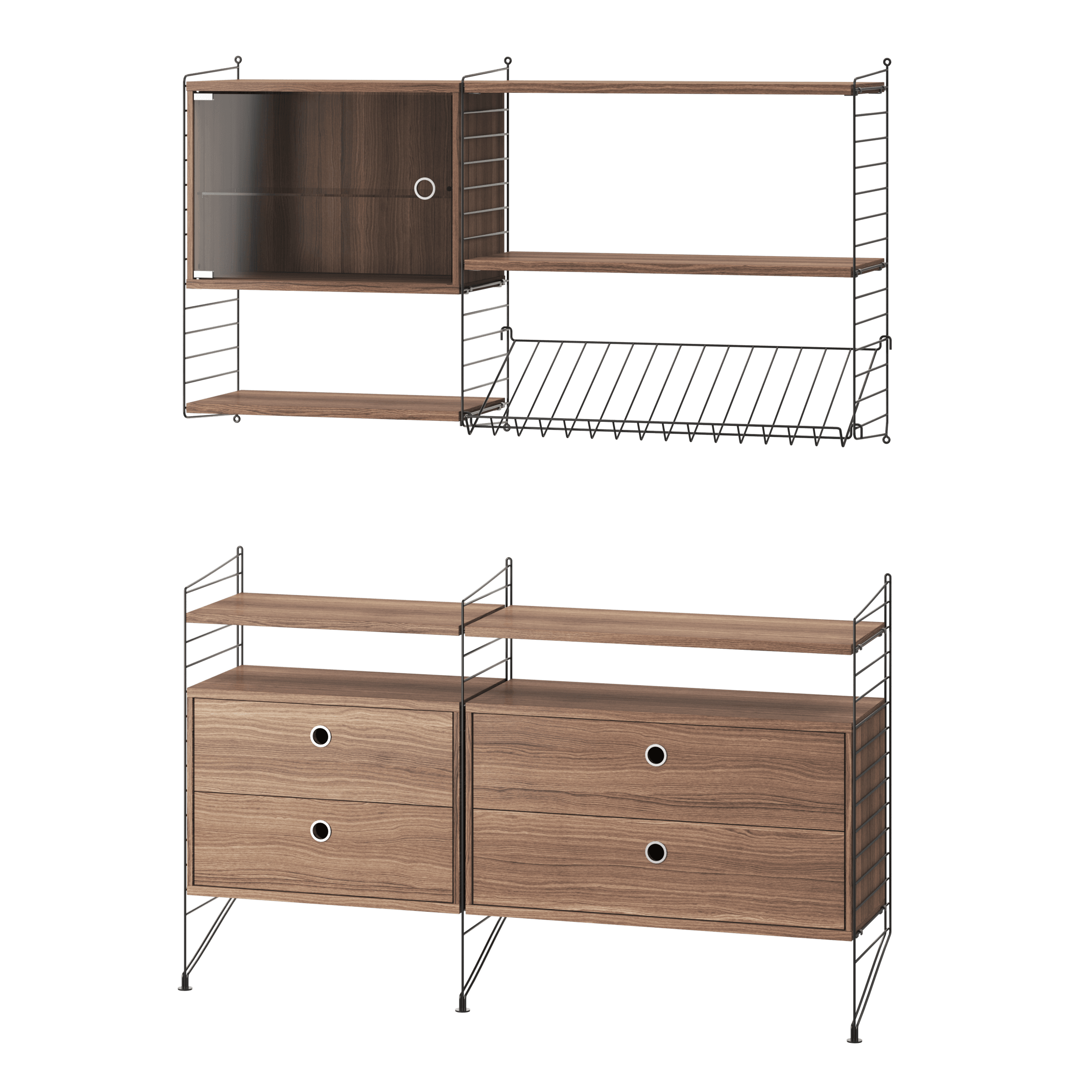 Living room T Black/Walnut