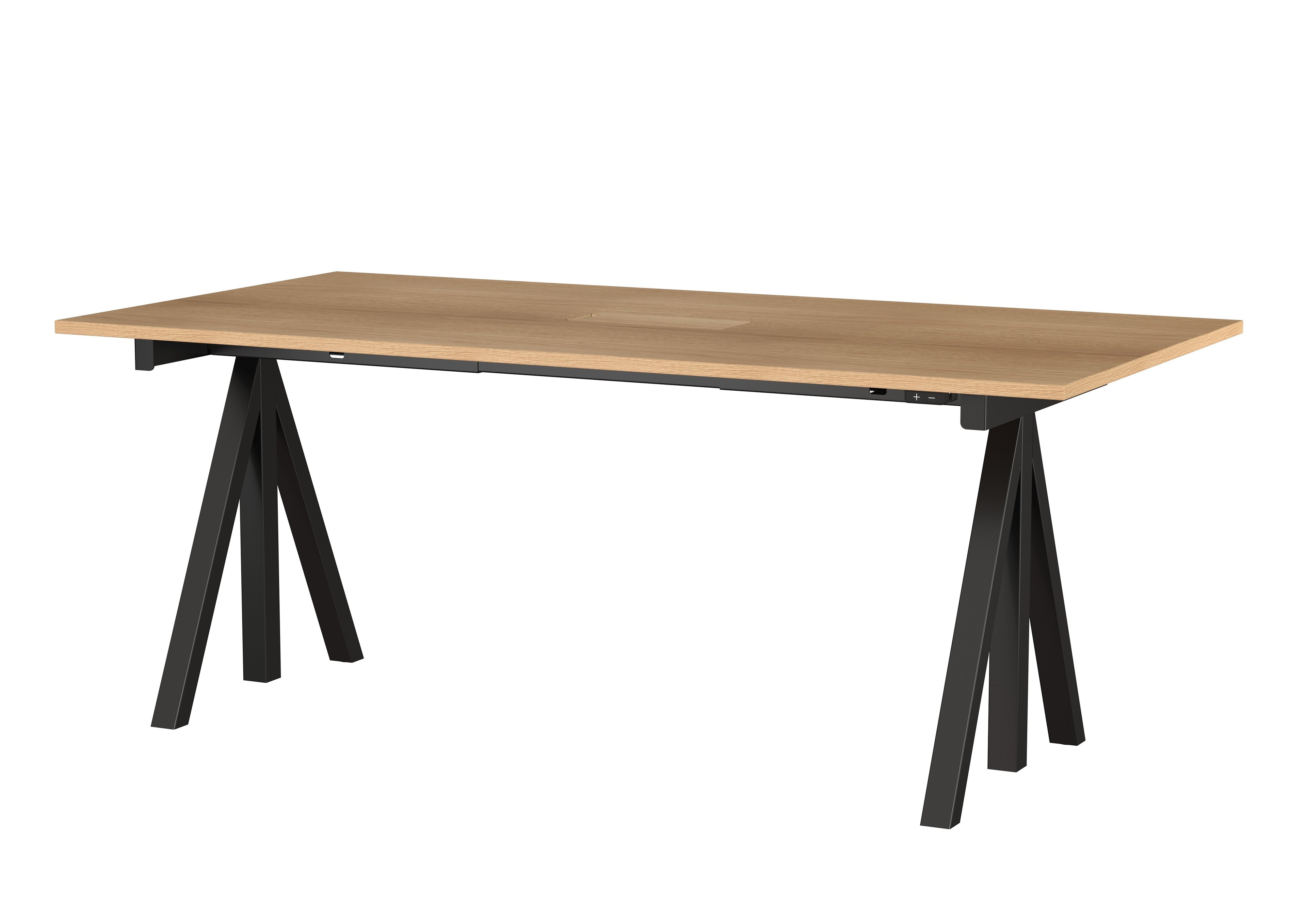 Height-adjustable work desk 180x78 Oak/Black