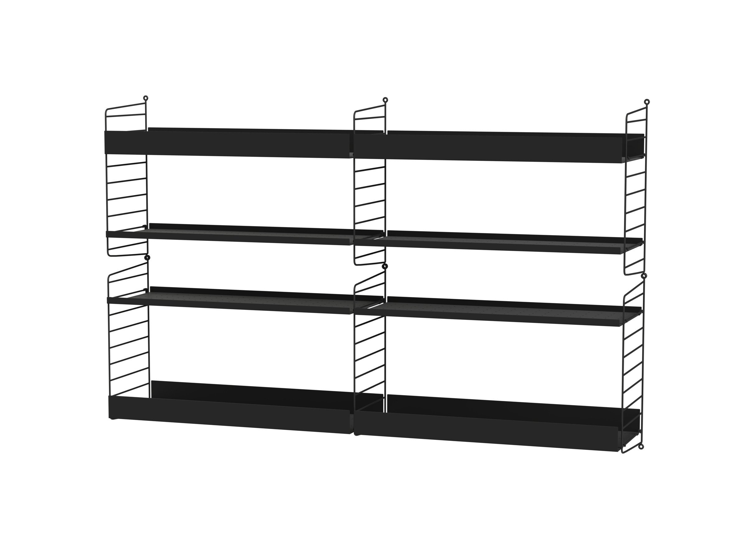 Wohnzimmer L Schwarz/Schwarz