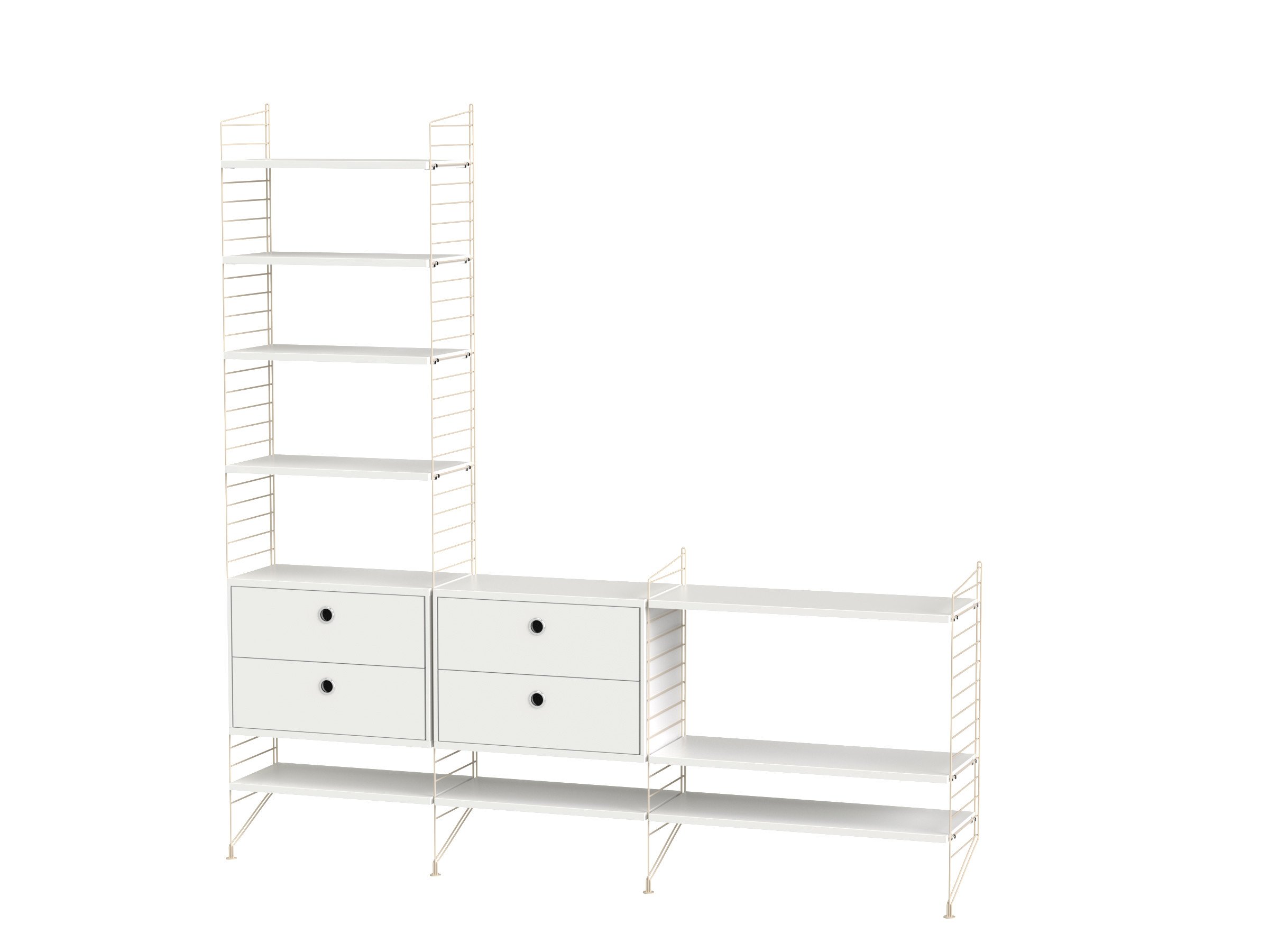 Wohnzimmer J Beige/Weiß