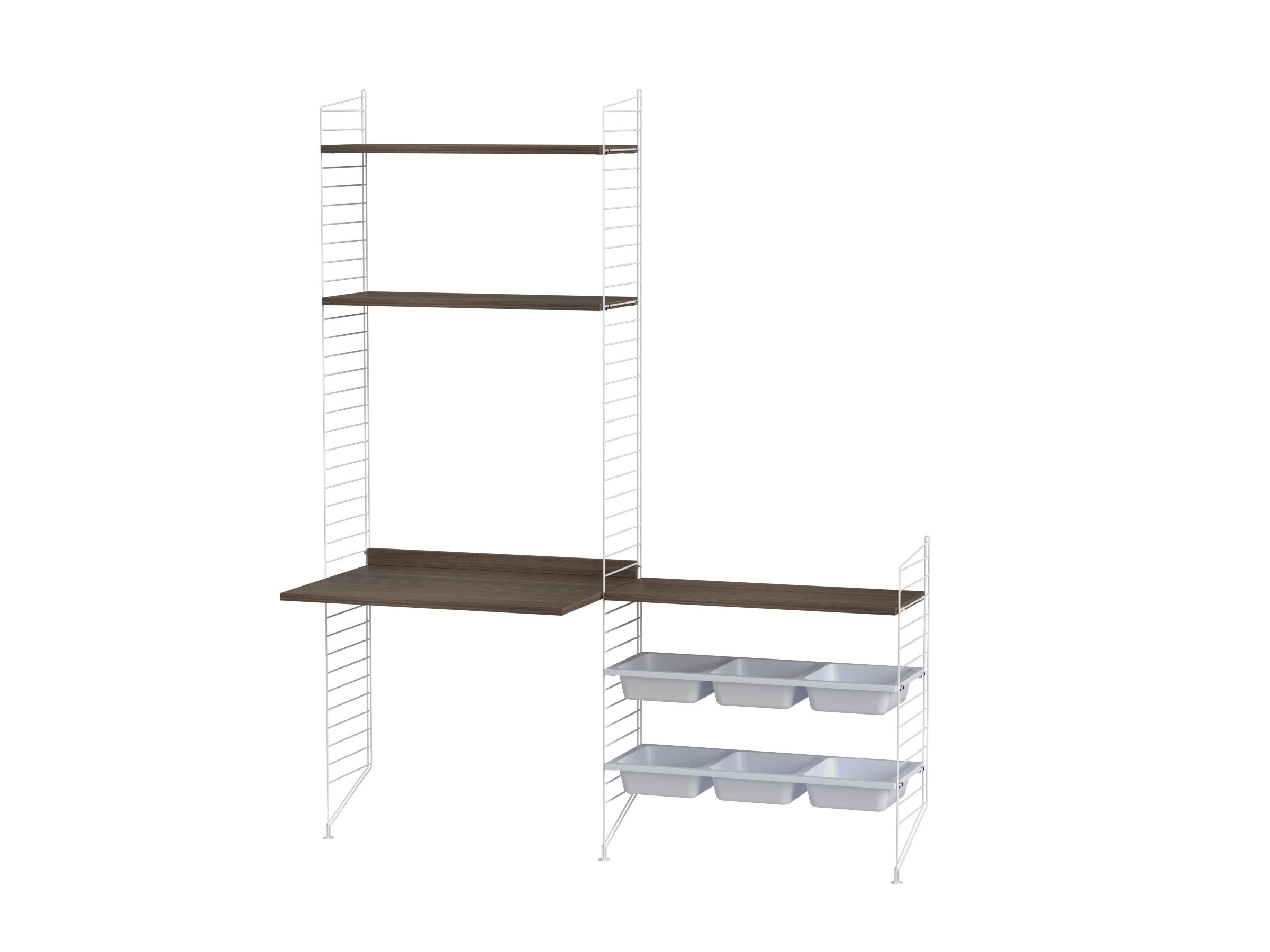 Kids room E White/Walnut