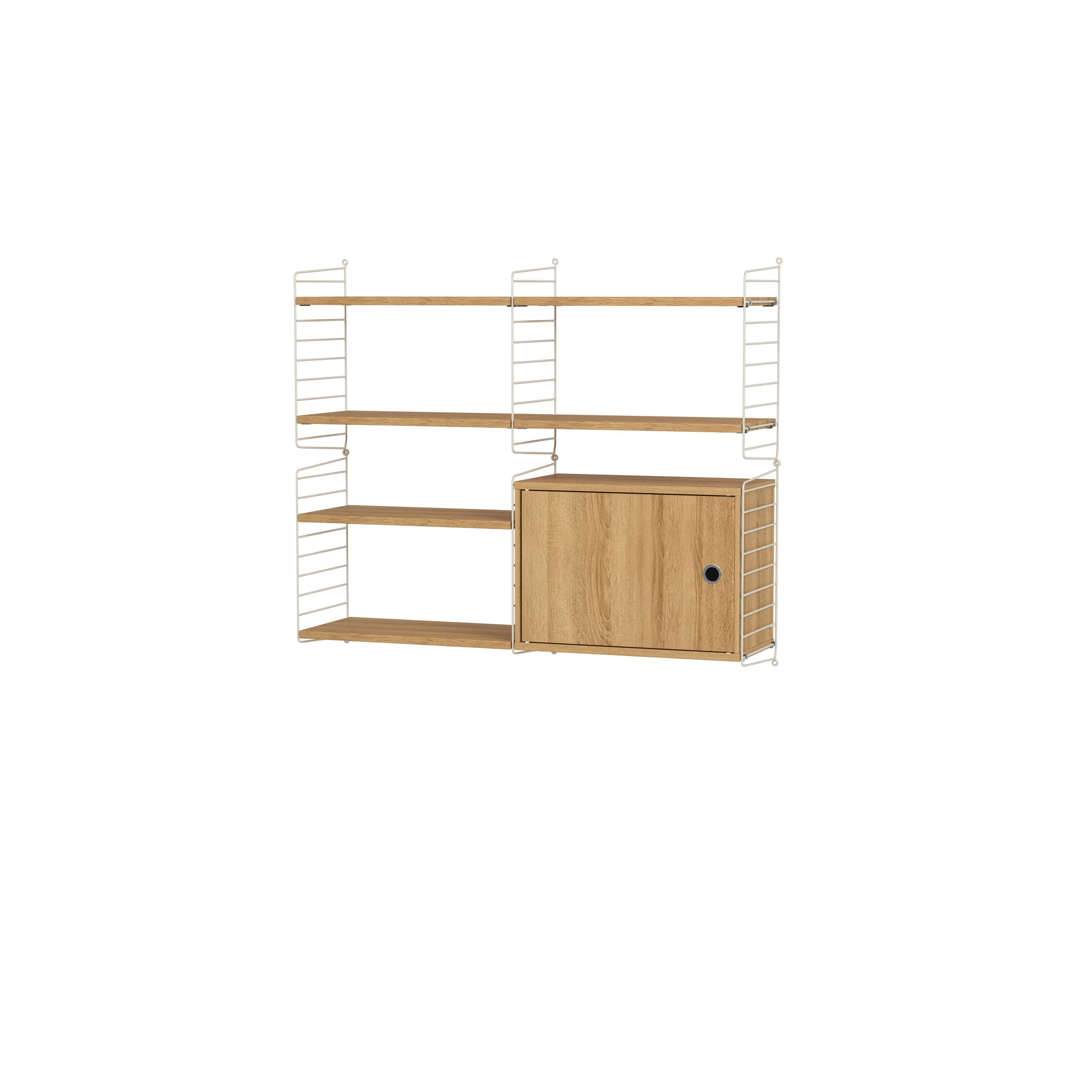 Wohnzimmer R Beige/Eiche