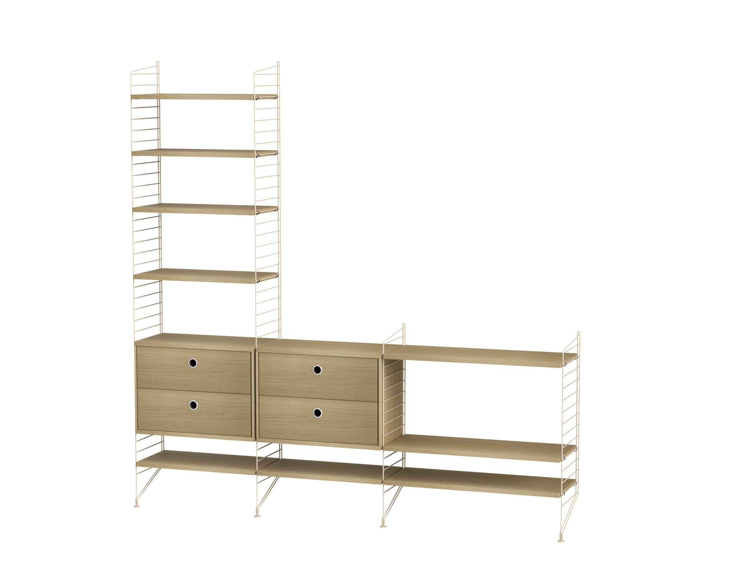 Wohnzimmer J Beige/Eiche