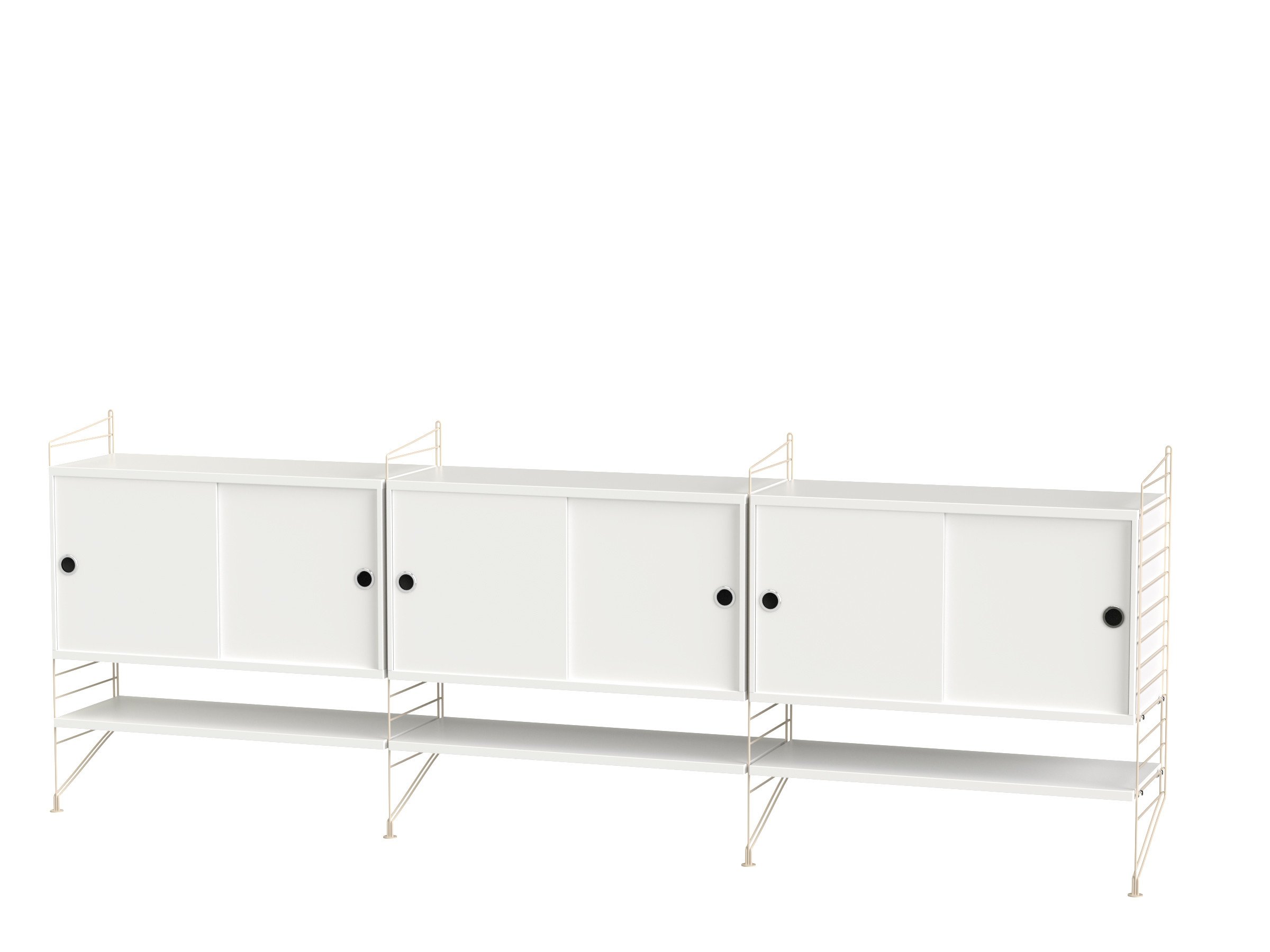 Wohnzimmer F Beige/Weiß