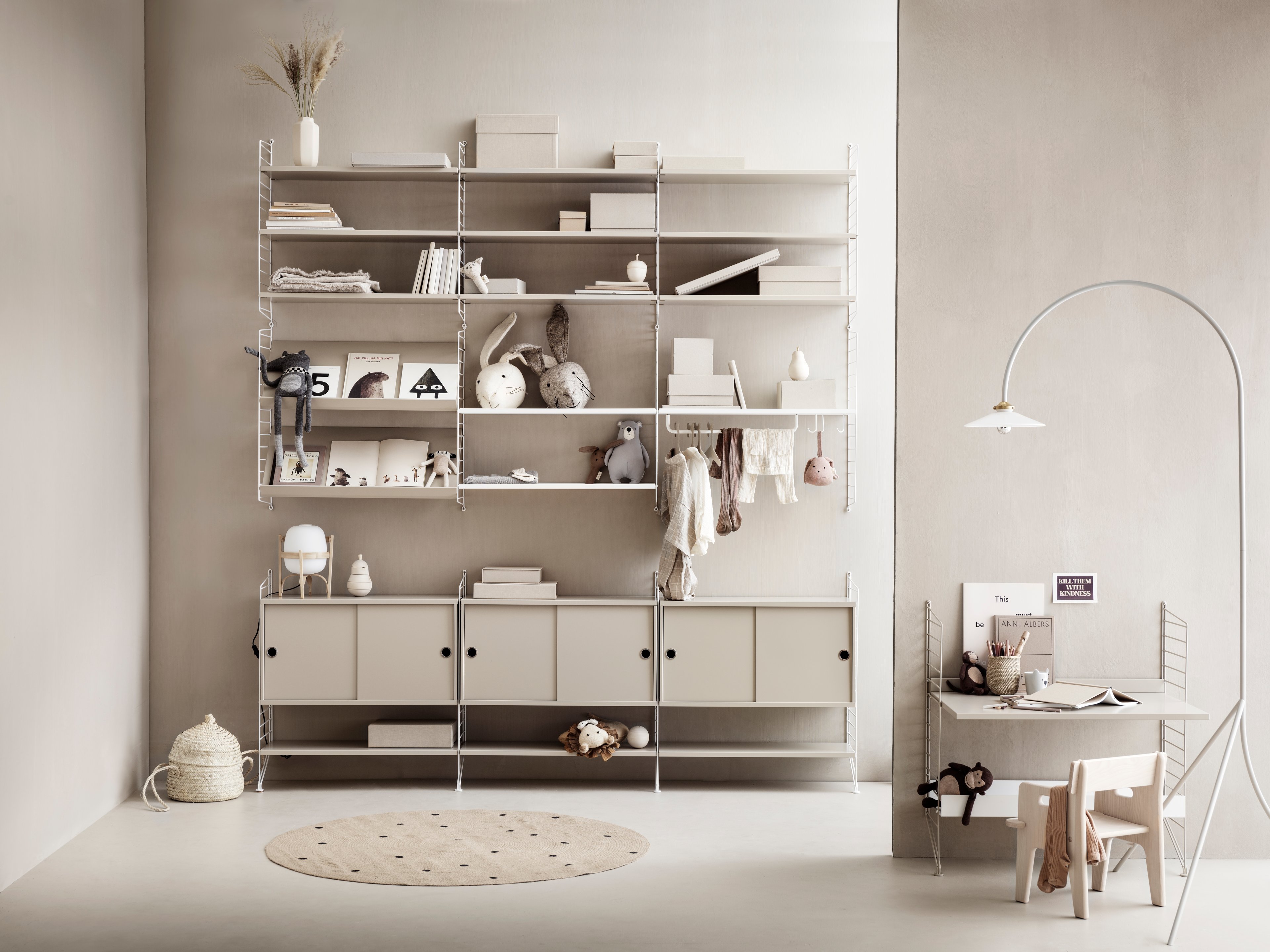 Schuhablagen w58 x d30 x h10 cm Beige
