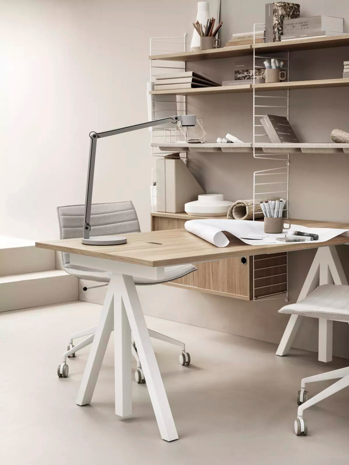 Media shelf w58 x d47 cm White