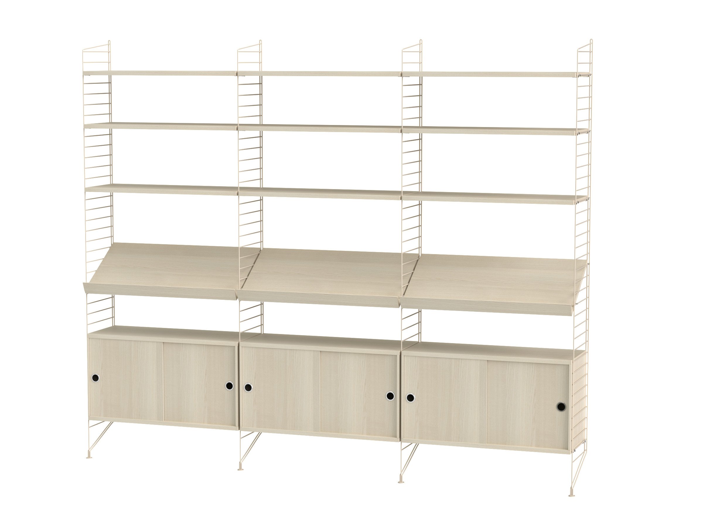 Wohnzimmer G Beige/Esche