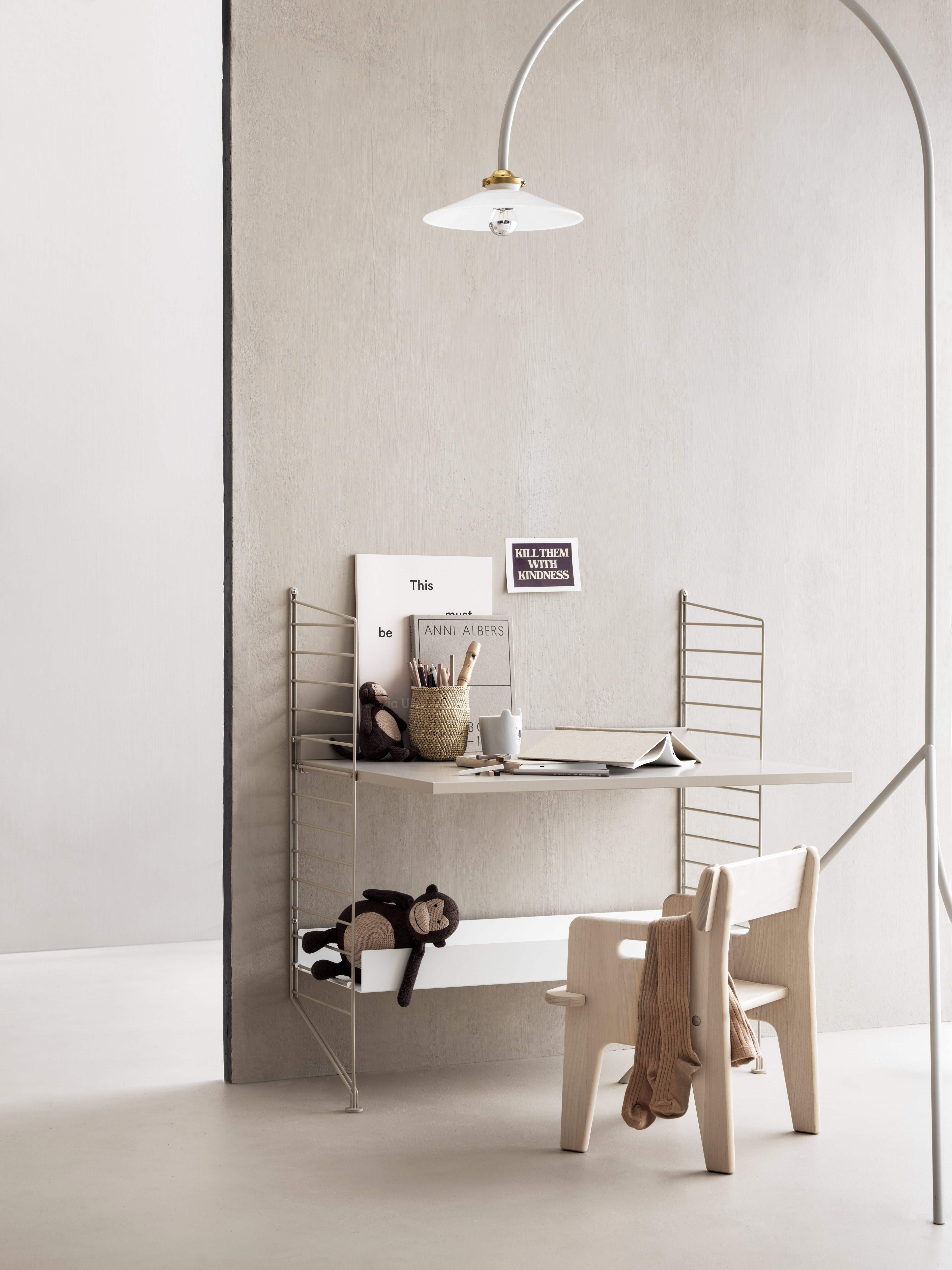 Metal shelves low w78 x d20 cm White