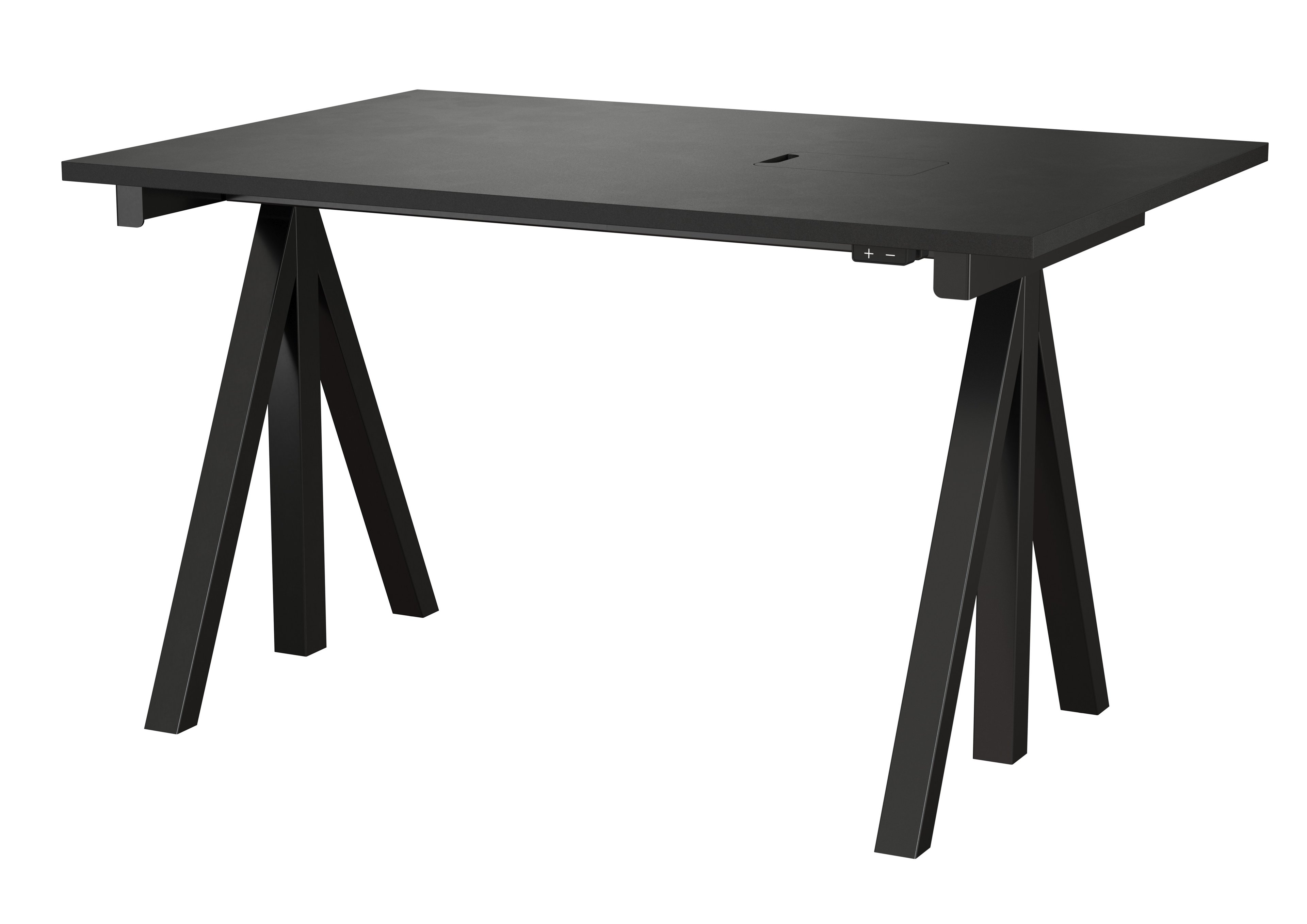 Height-adjustable work desk 120x78 Black