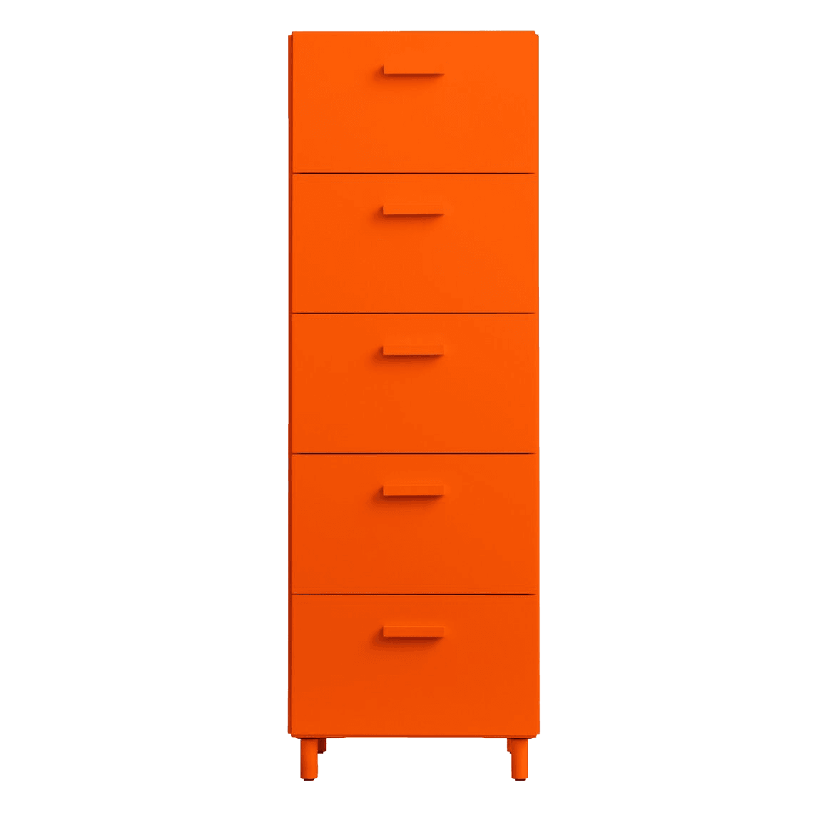 Commode, haute, largeur 41 cm x profondeur 41 cm x hauteur 115 cm Orange