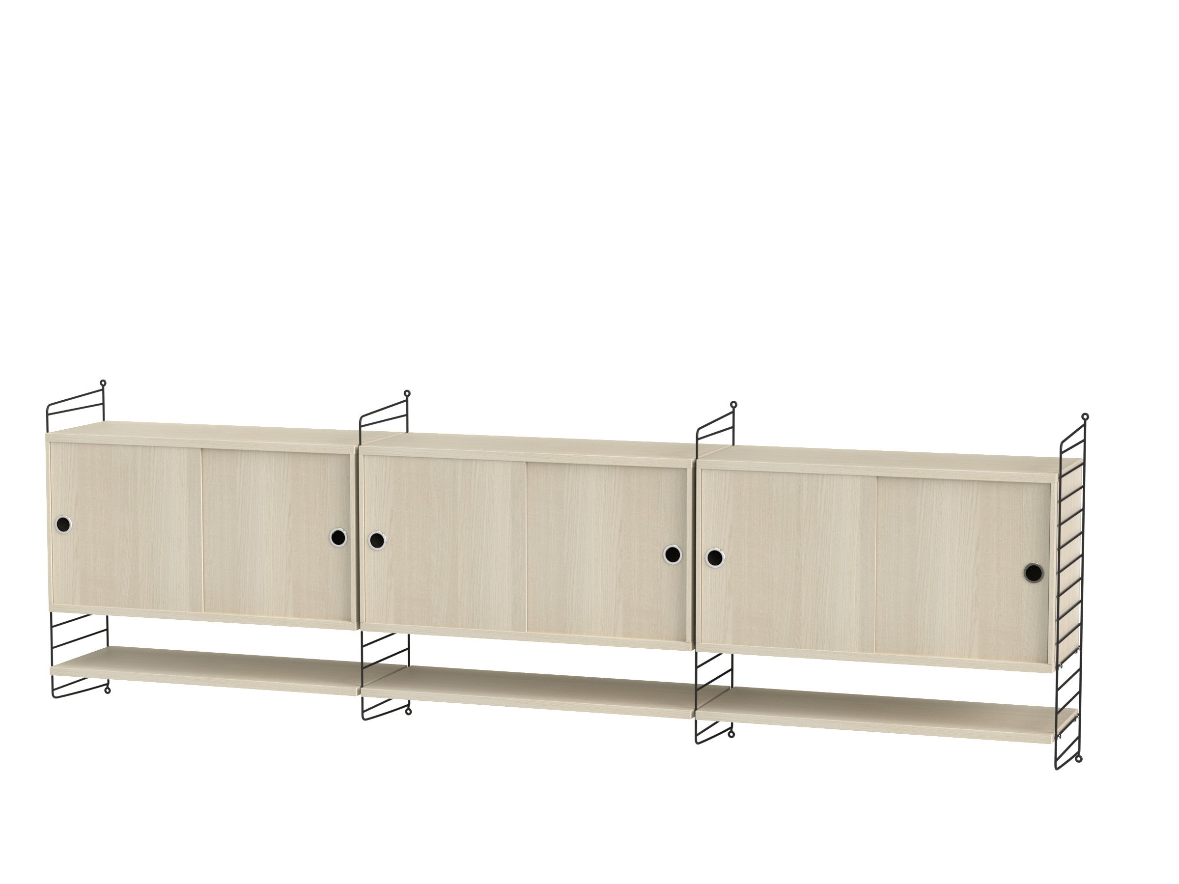 Wohnzimmer E Schwarz/Esche