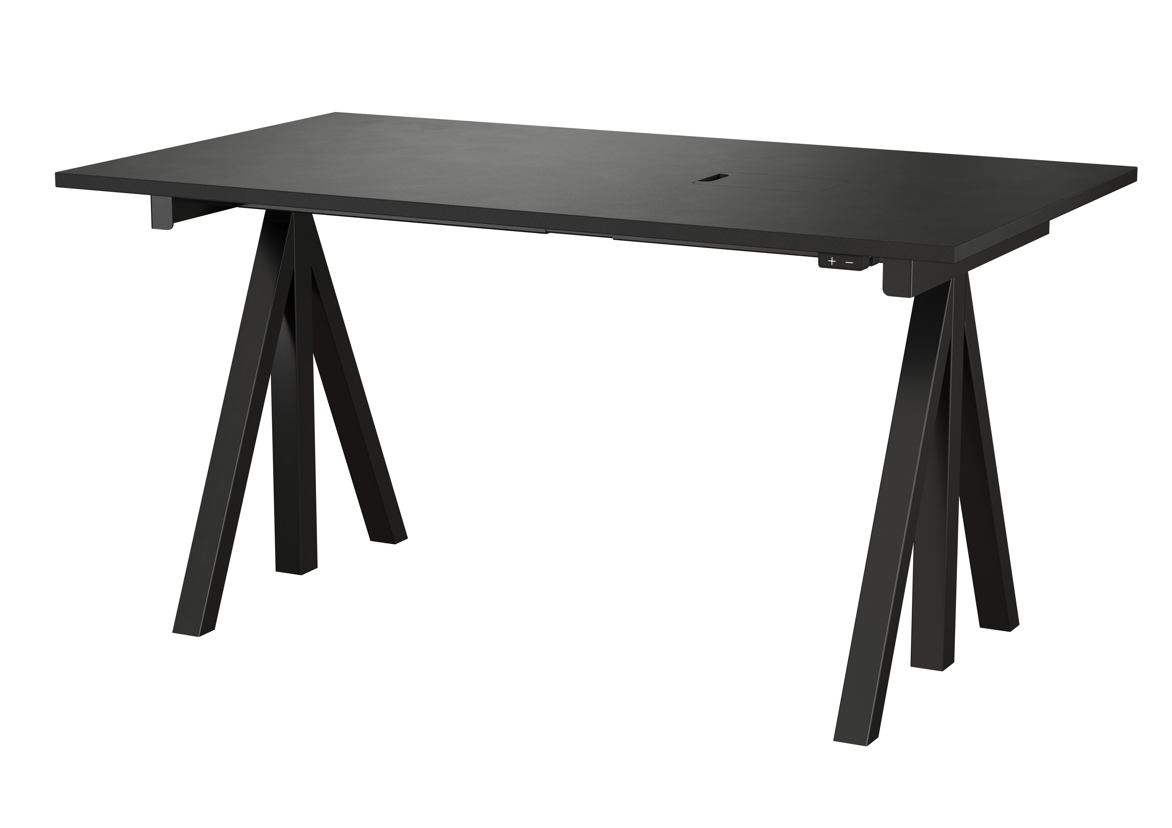 Height-adjustable work desk 140x78 Black