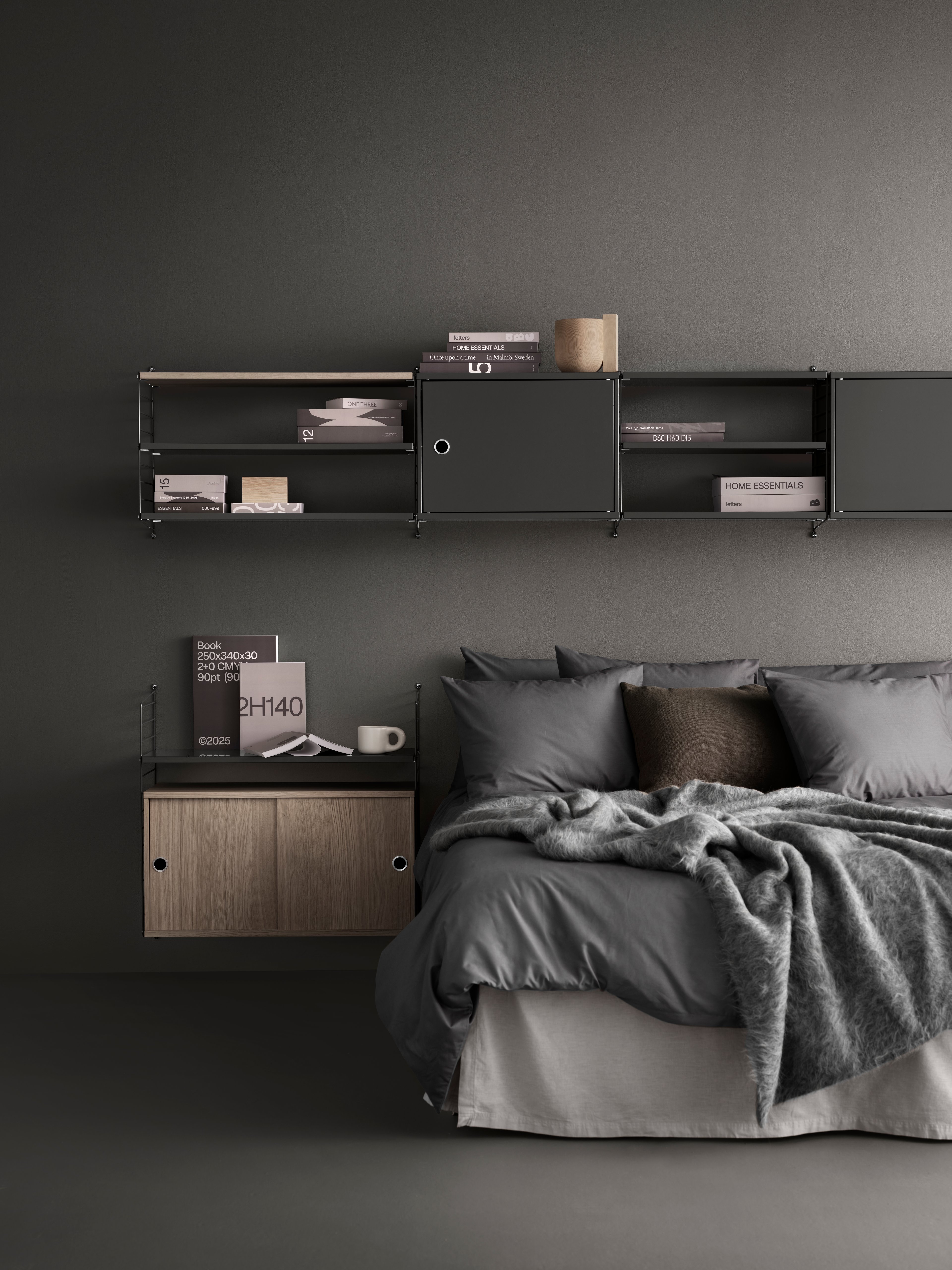 Shelves w58 x d30 cm Dark grey
