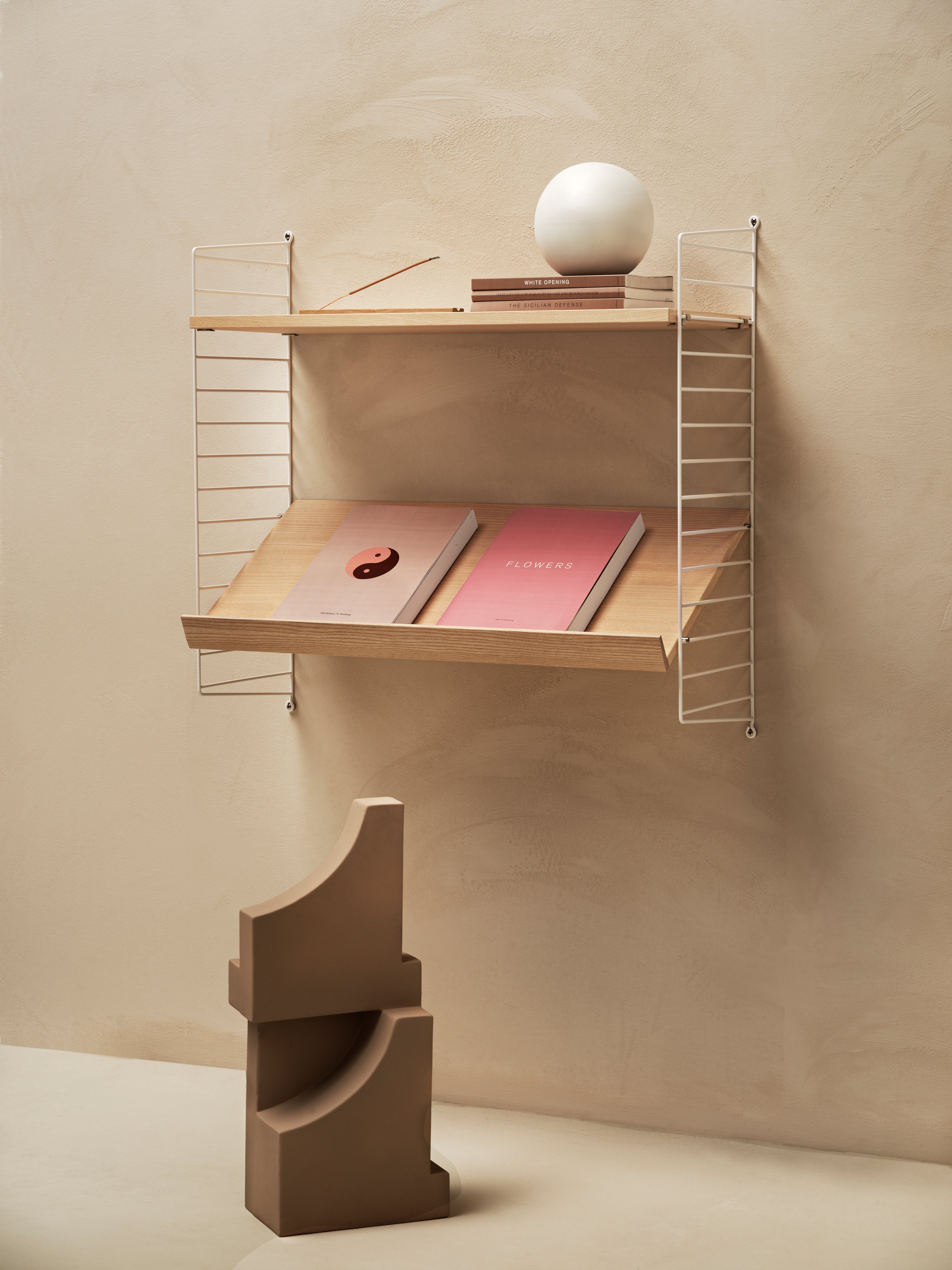Shoe shelves w78 x d30 x h10 cm White