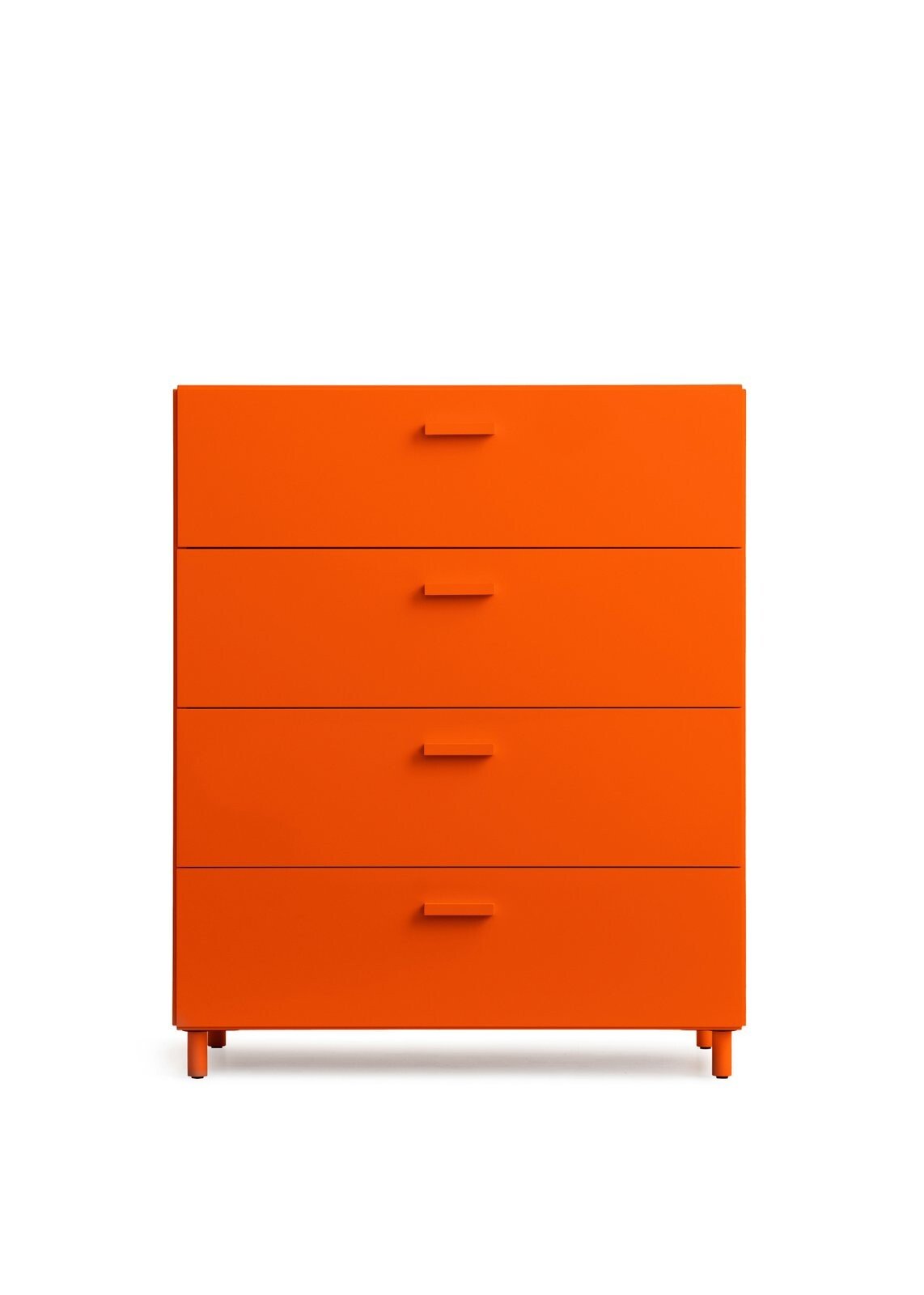 Relief Chest of drawers, wide  Orange