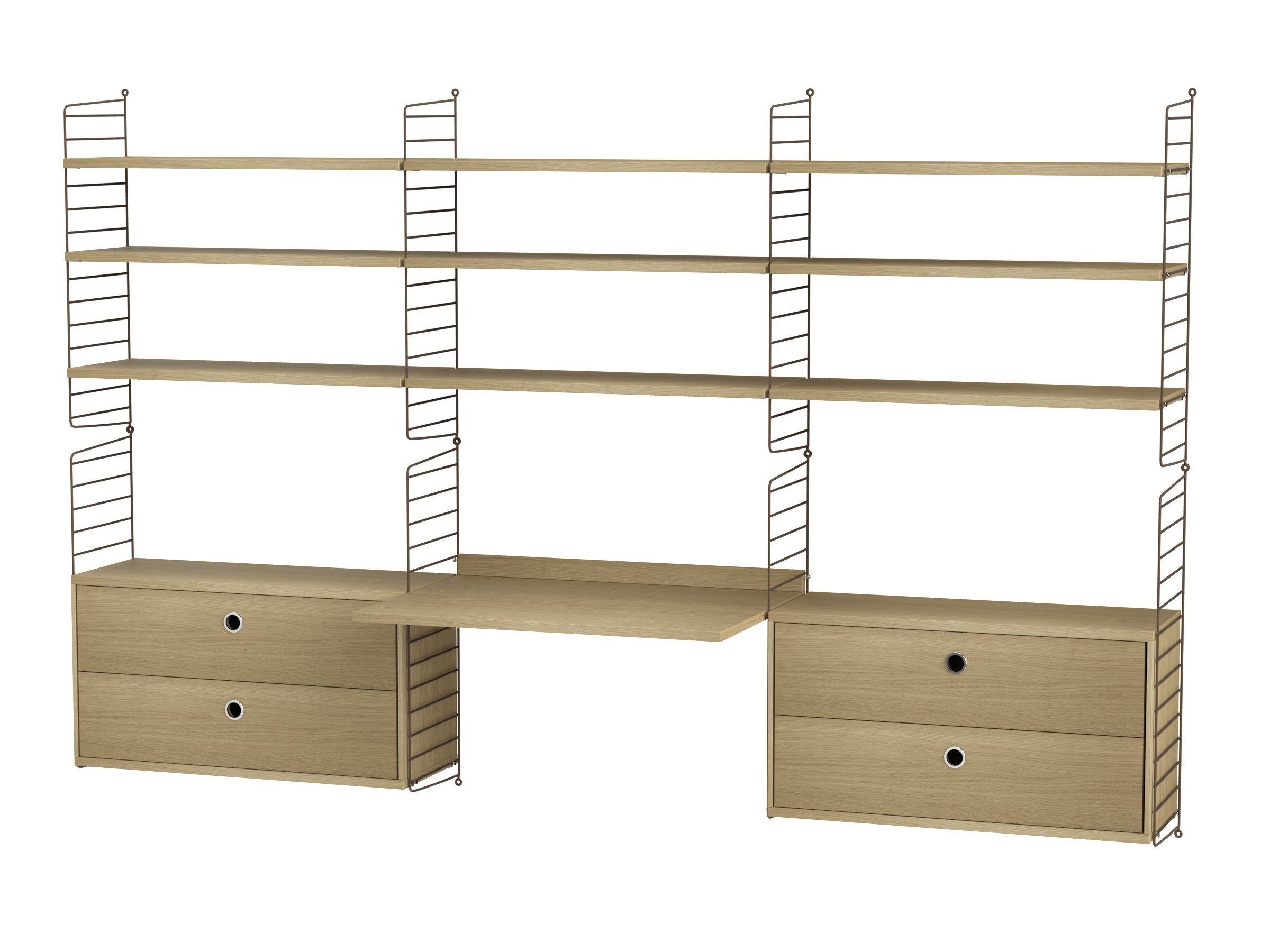 Arbeitsplatz F Braun/Eiche
