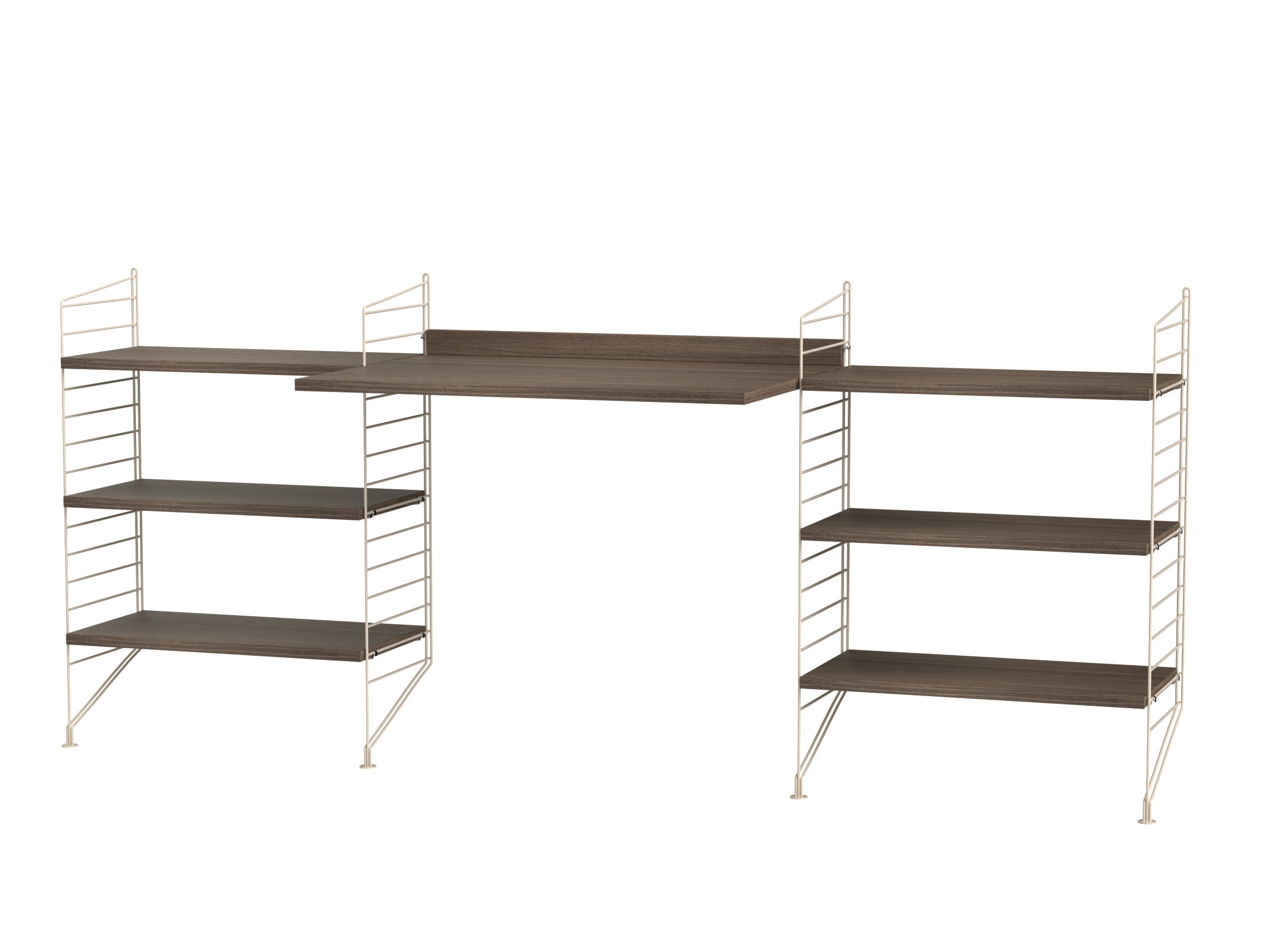 Arbeitsplatz D Beige/Walnuß