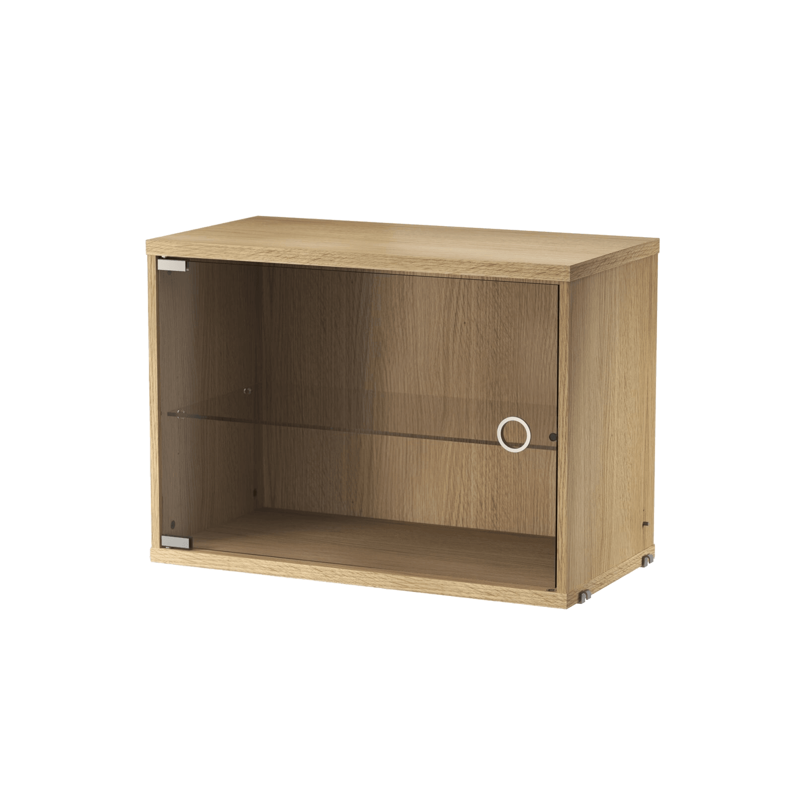 Display cabinet with swing glass door w58 x d30 x h42 cm Oak