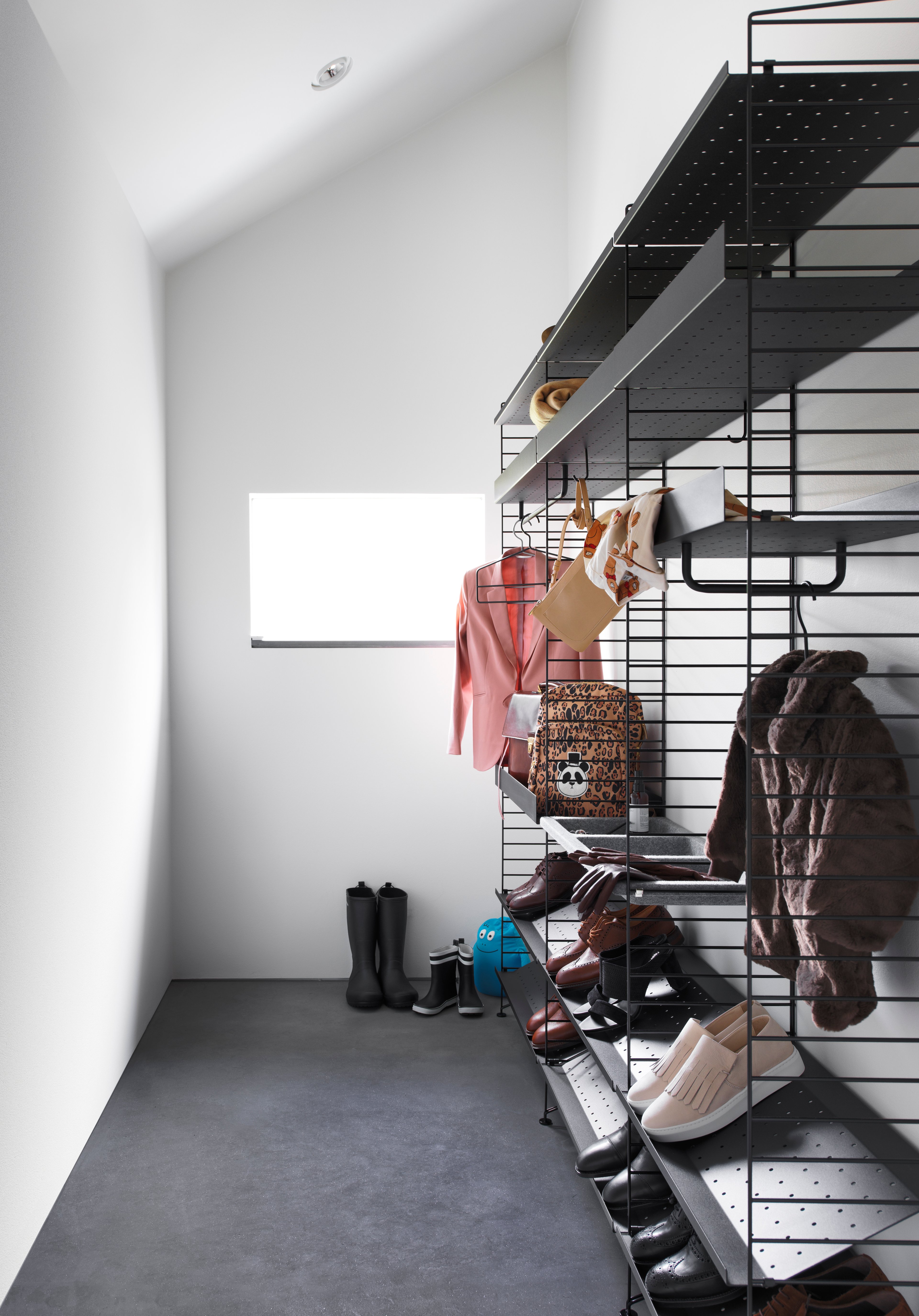 Metal shelves high w78 x d20 x h7 cm Black