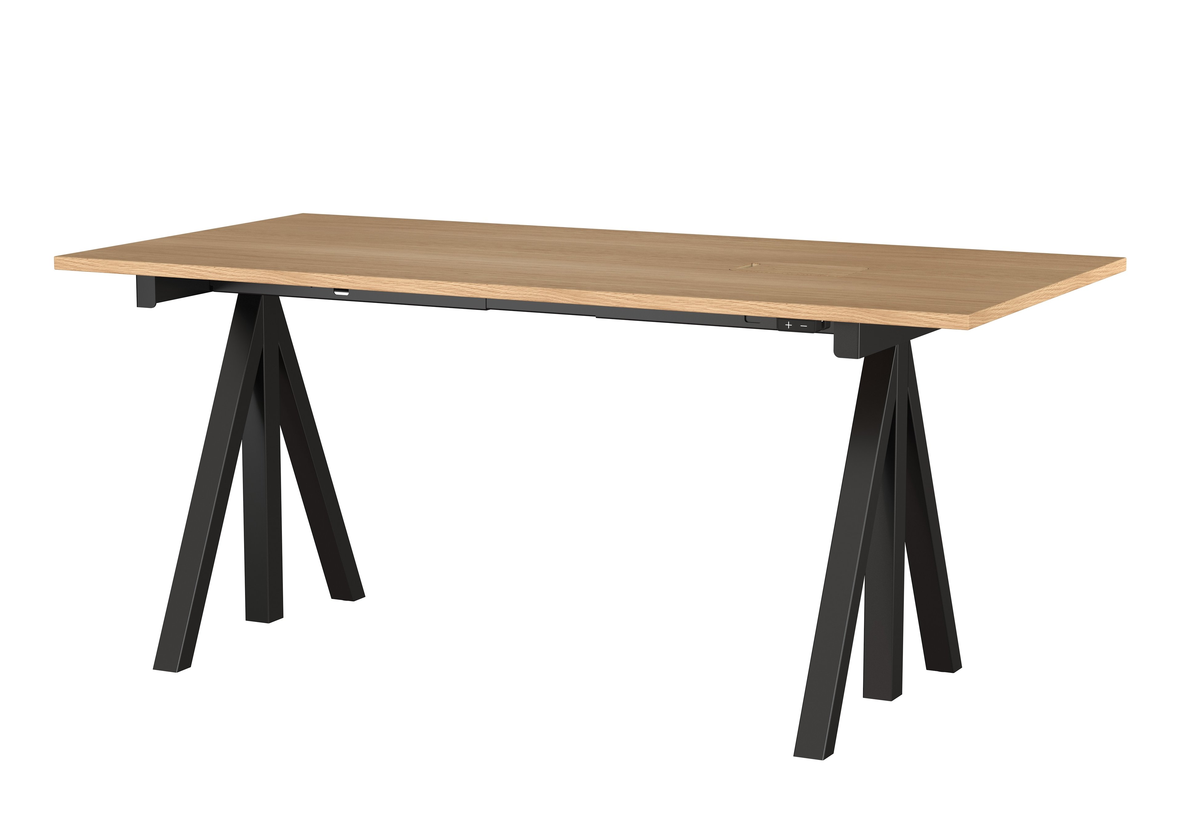 Height-adjustable work desk 160x78 Oak/Black