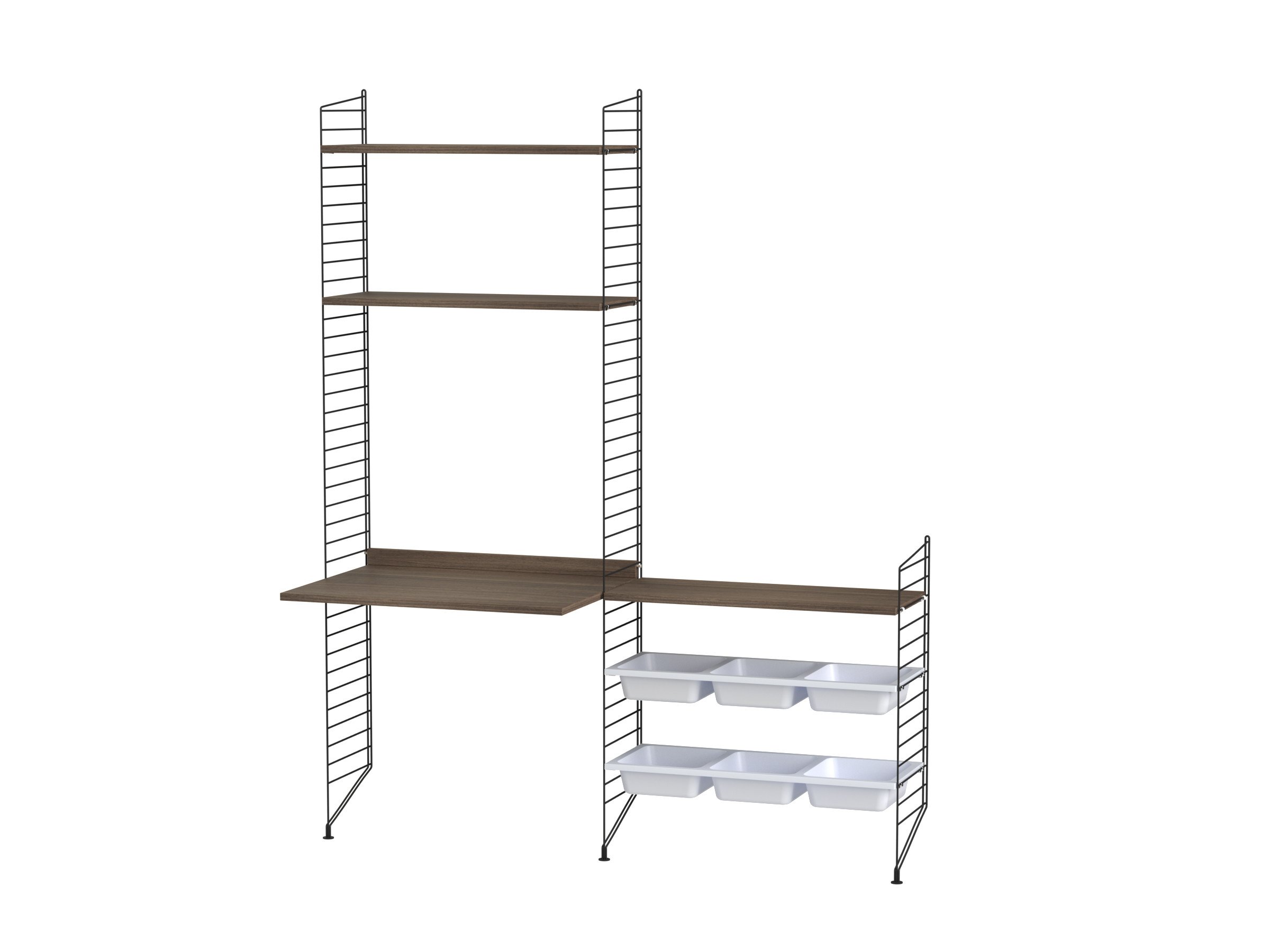Kids room E Black/Walnut