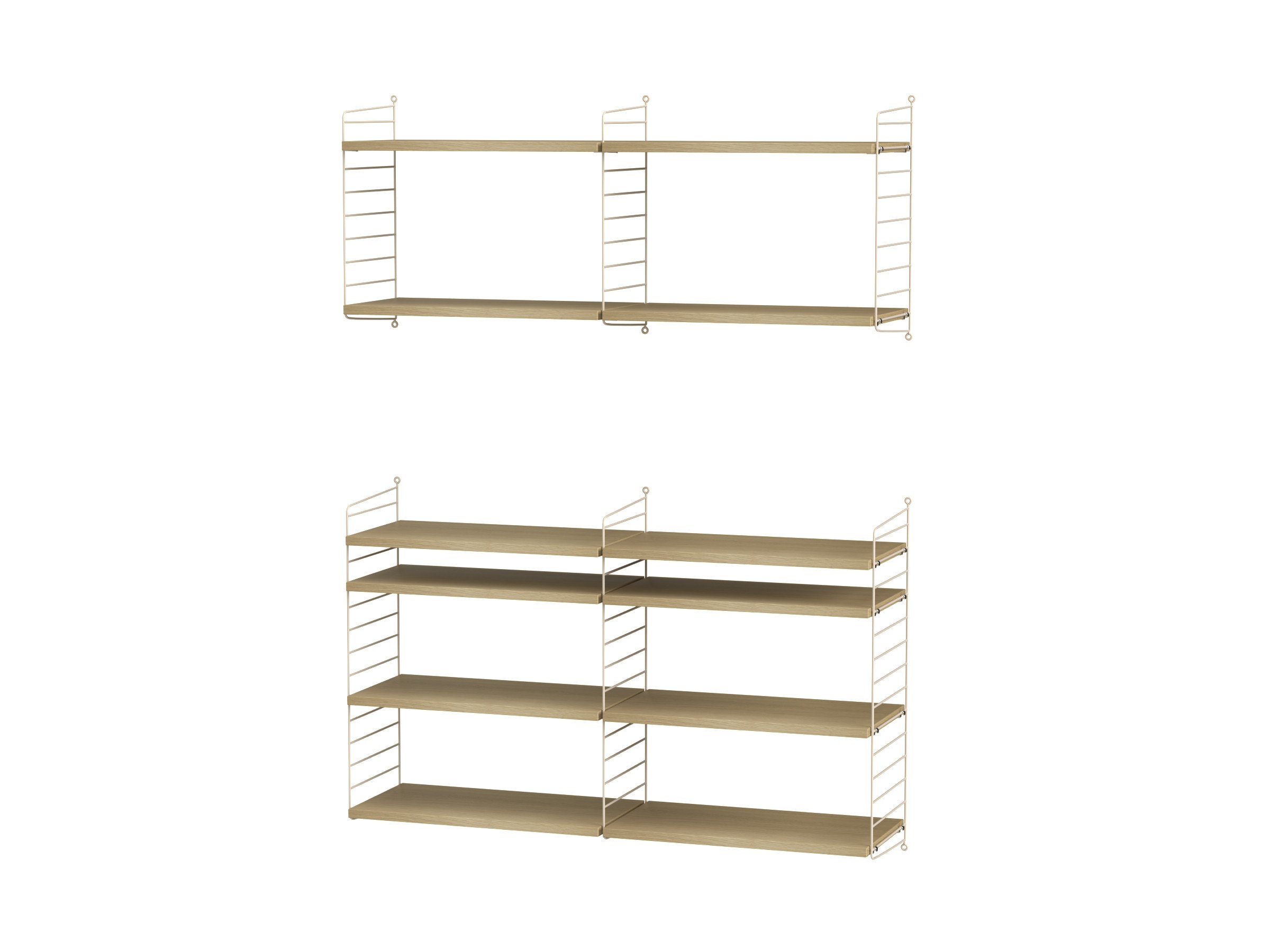 Wohnzimmer N Beige/Eiche