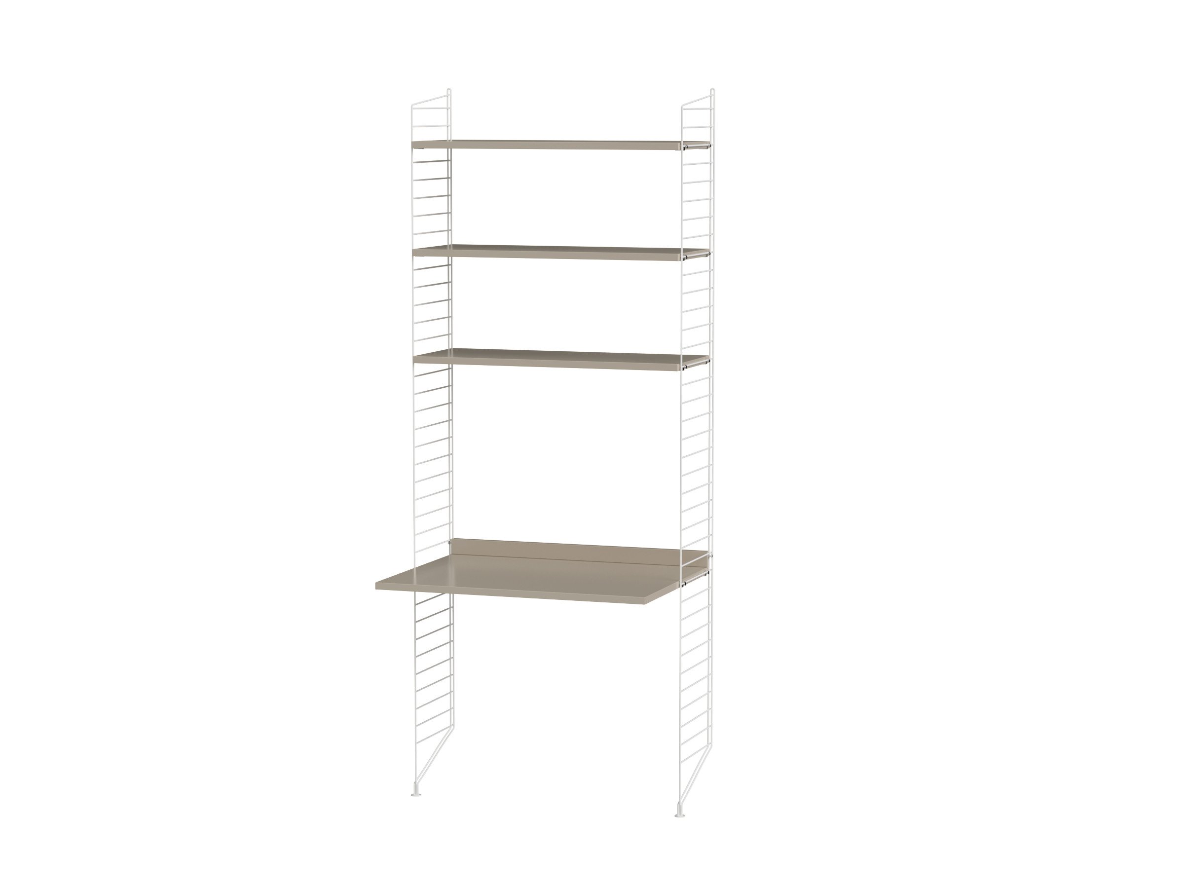 Arbeitsplatz A Weiß/Beige
