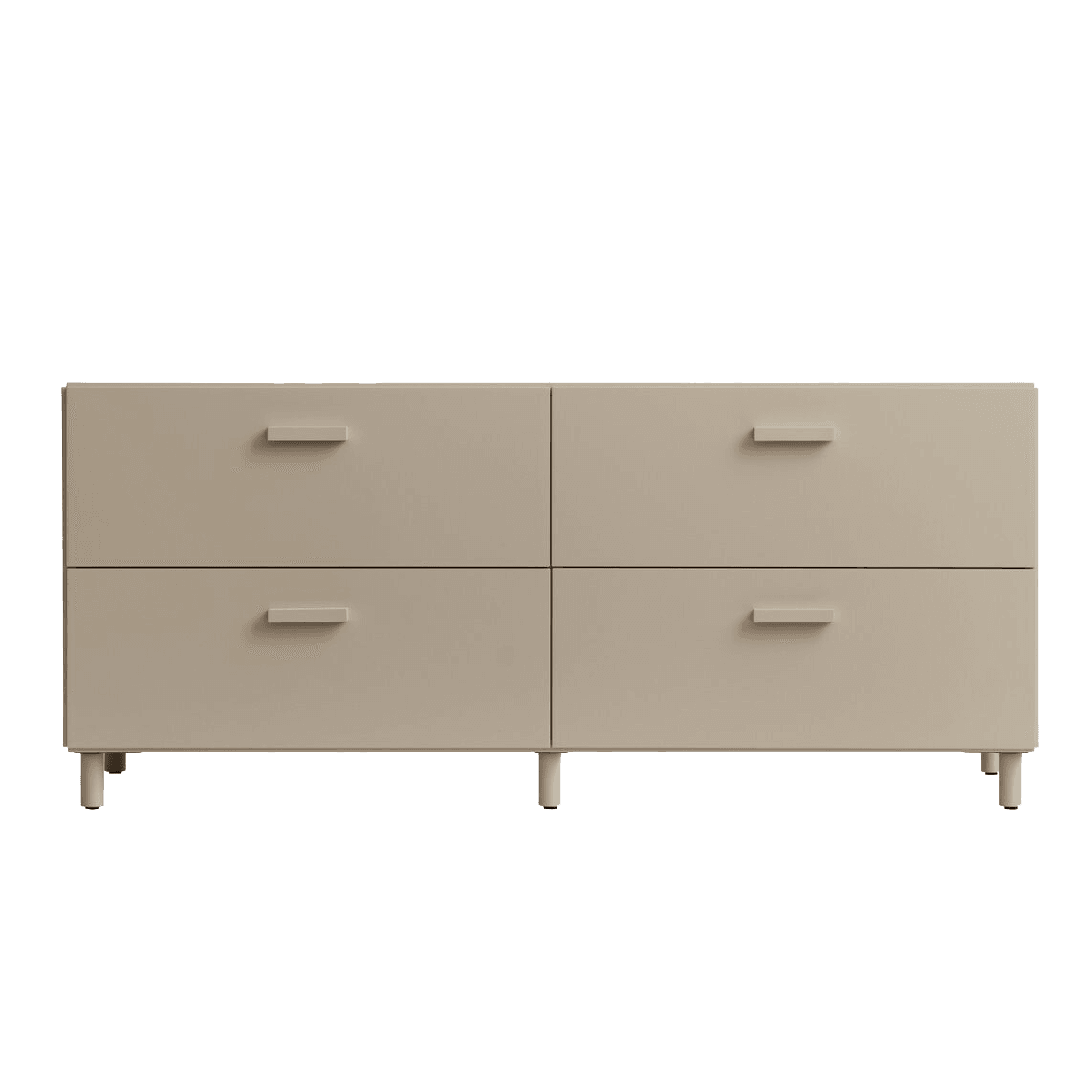 Commode, basse, largeur 123 cm x profondeur 41 cm x hauteur 46,6 cm Beige