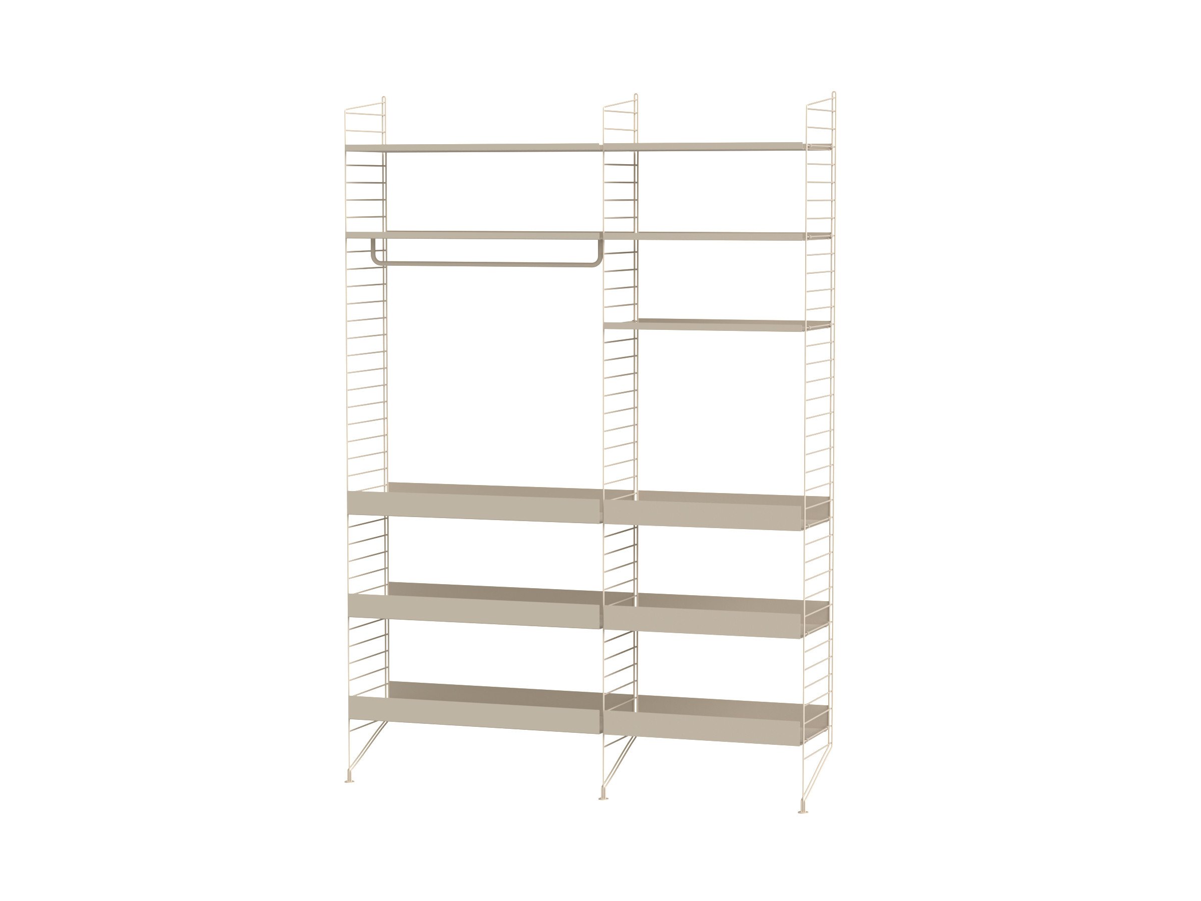 For the more spacious kitchen you can easily go for a floor mounted two-section combination. You will have all the functions necessary for a complete storage solution.