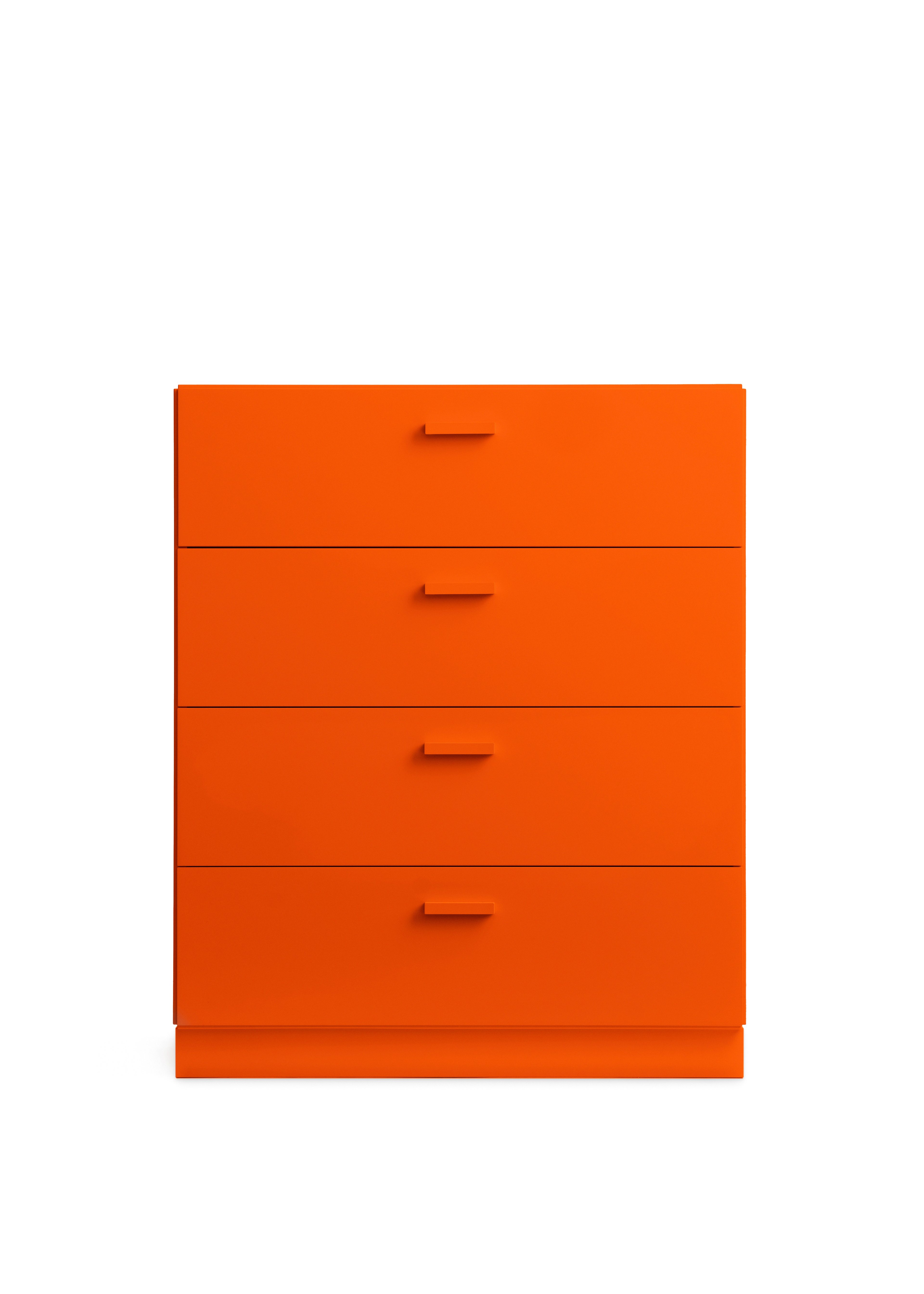 Relief Chest of drawers, wide  Orange