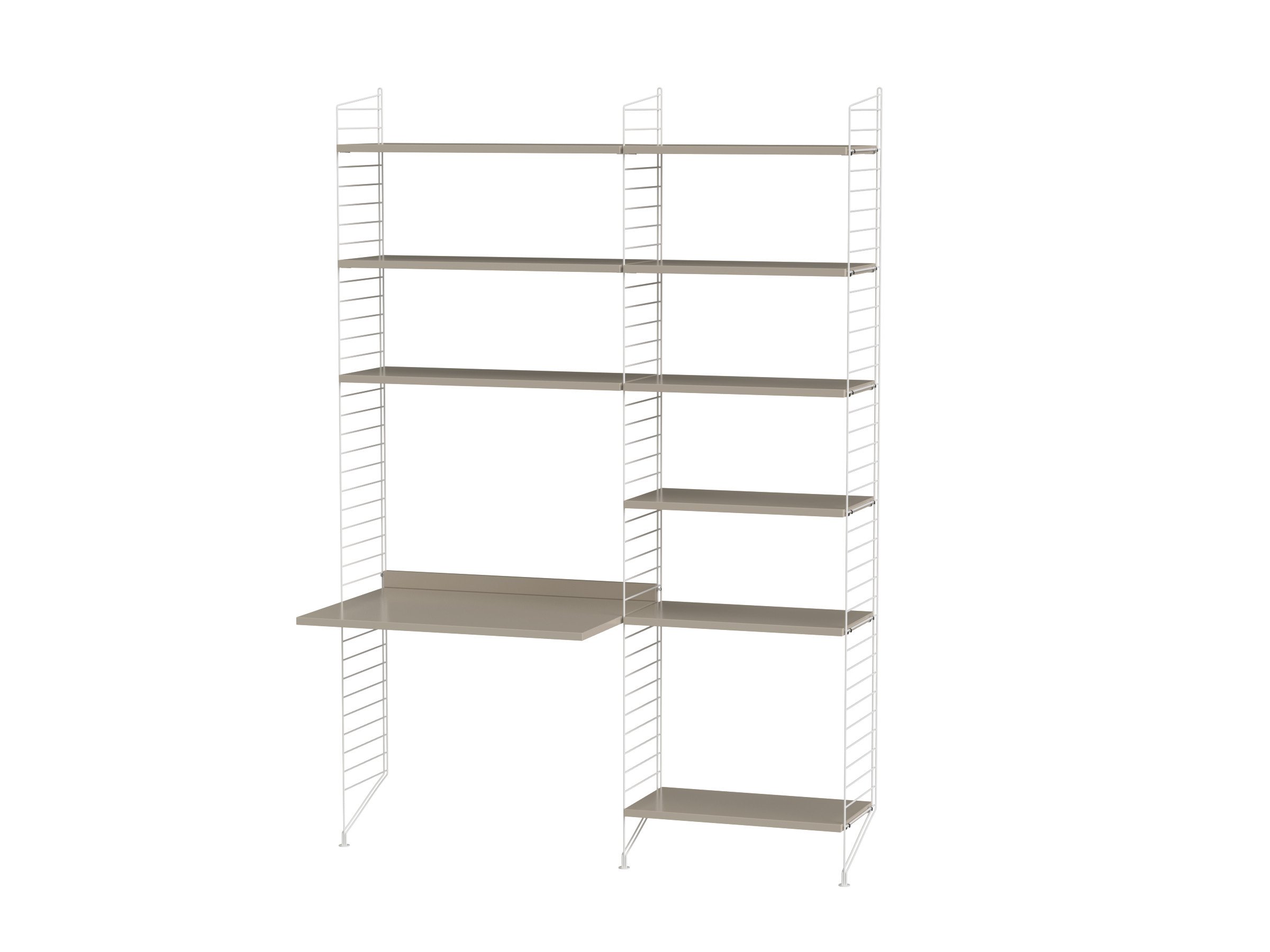 Arbeitsplatz B Weiß/Beige