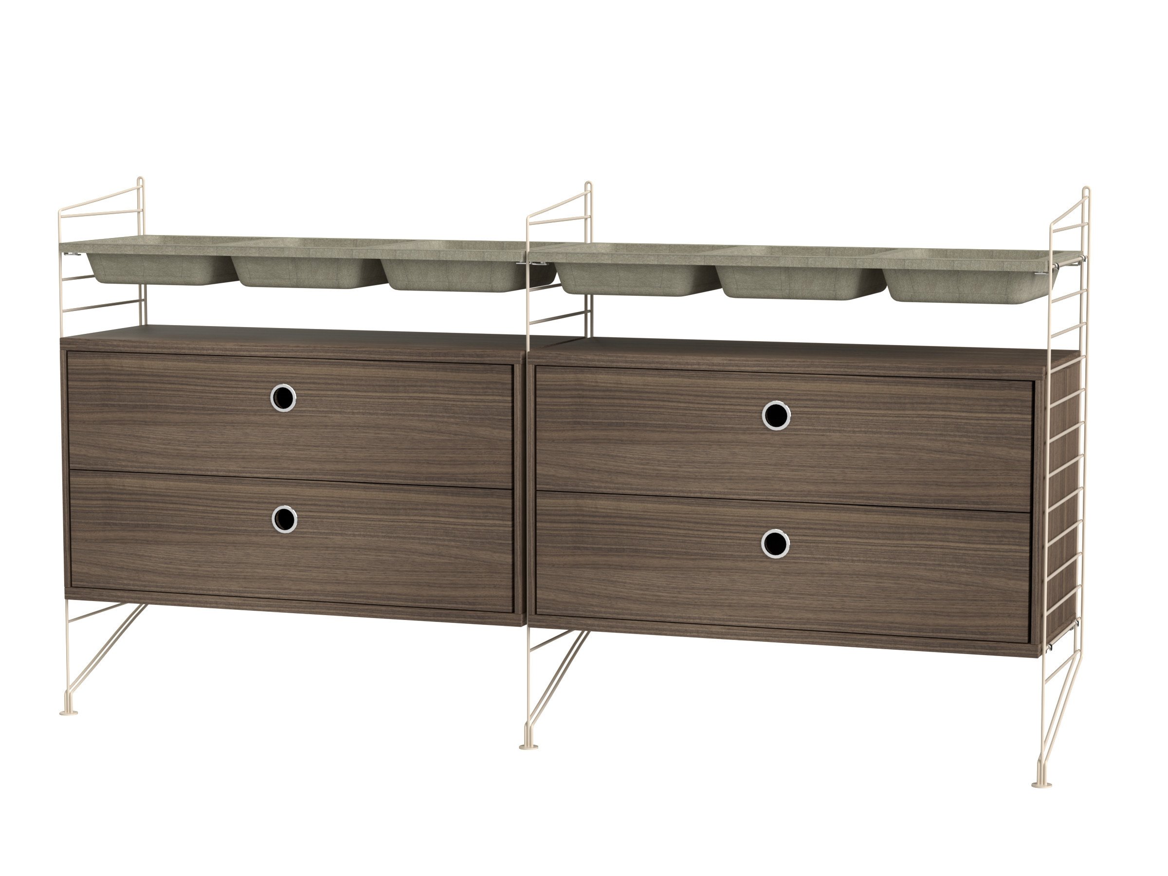Bedroom G Beige/Walnut