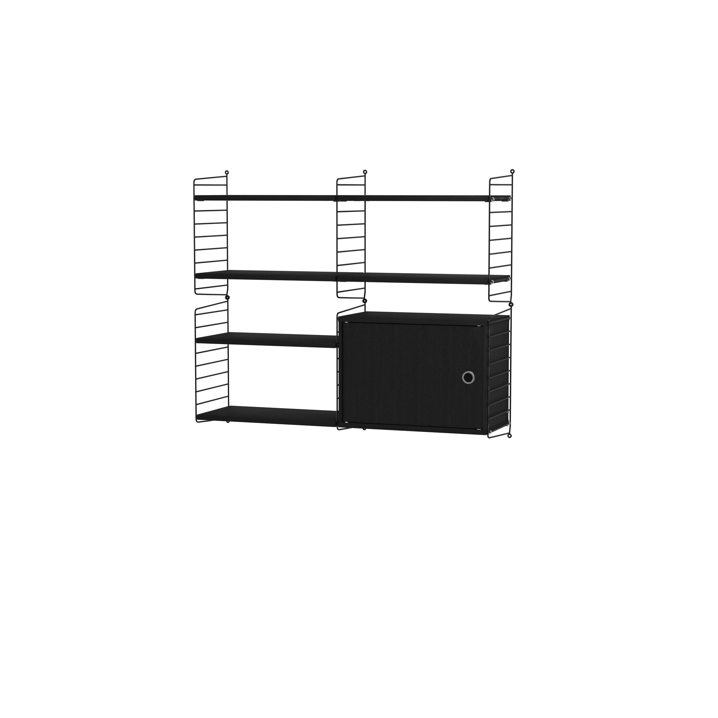 Wohnzimmer R Schwarz/schwarz gebeizte esche