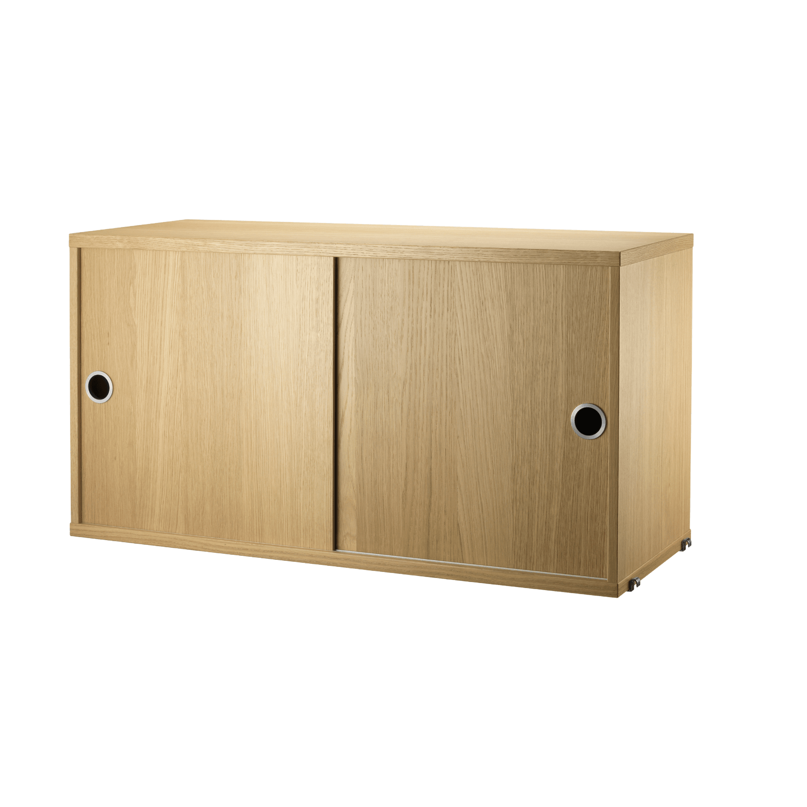 Cabinet with sliding doors w78 x d30 x h42 cm Oak